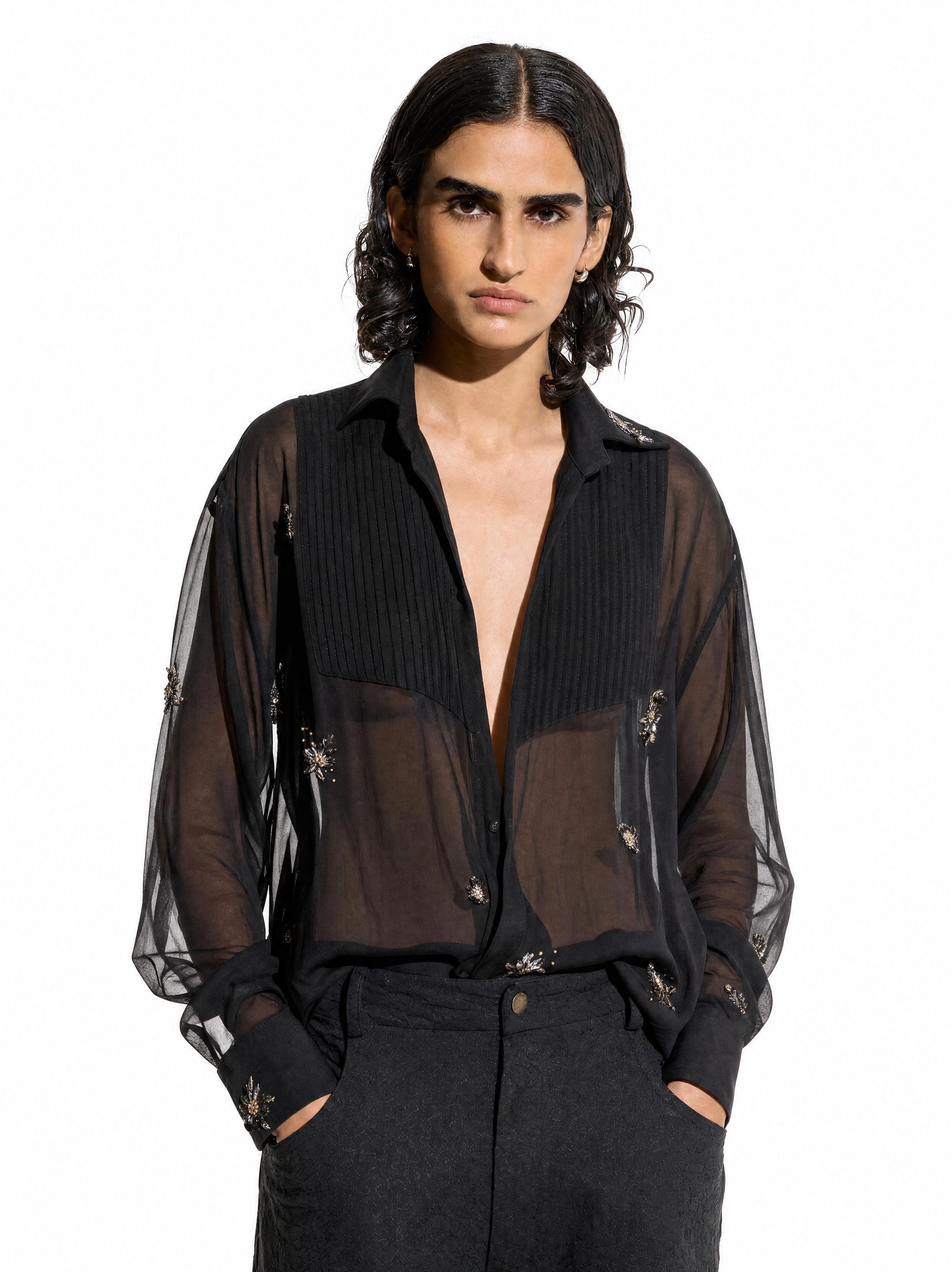 Organza Black Shirt