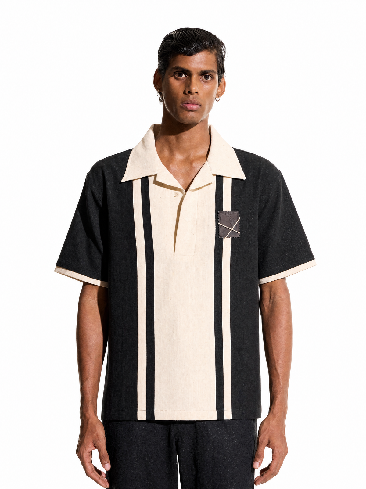 Stripe Black Polo Shirt