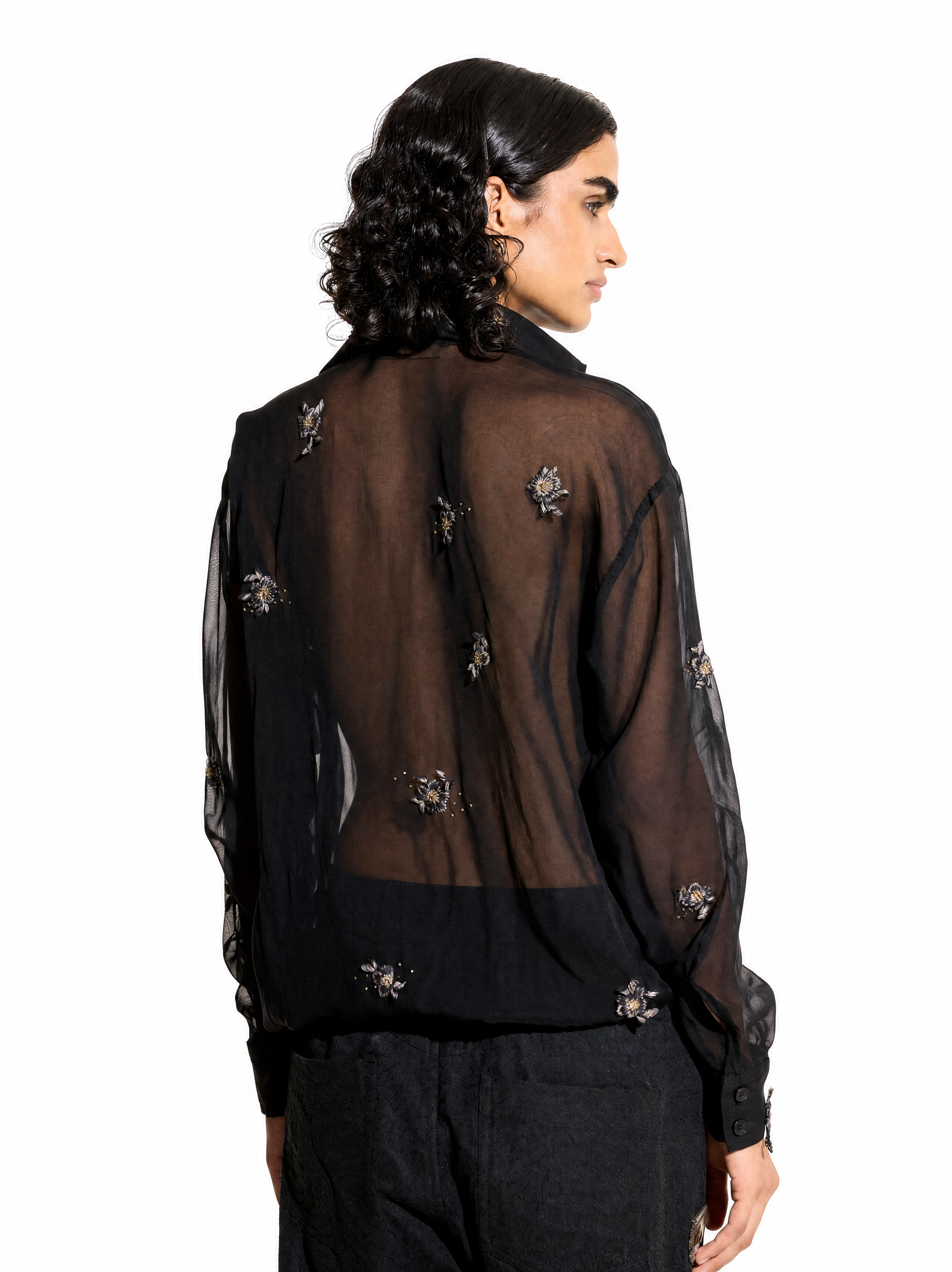 Organza Black Shirt
