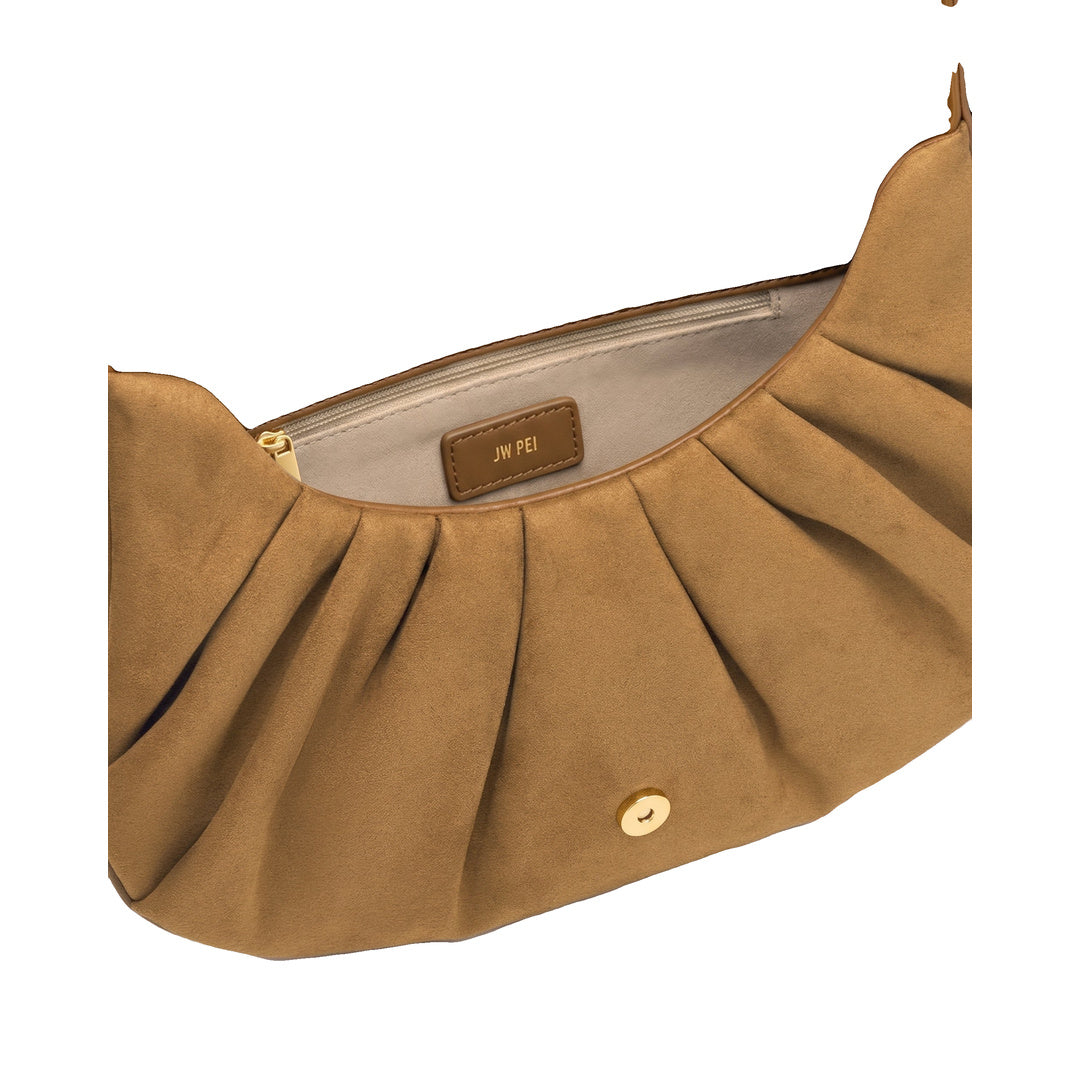 JW PEI Avery Faux Suede Draped Hobo Bag - Camel