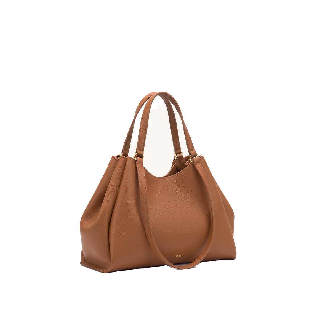 JW PEI Virelia Double Handle Tote Bag - Cognac