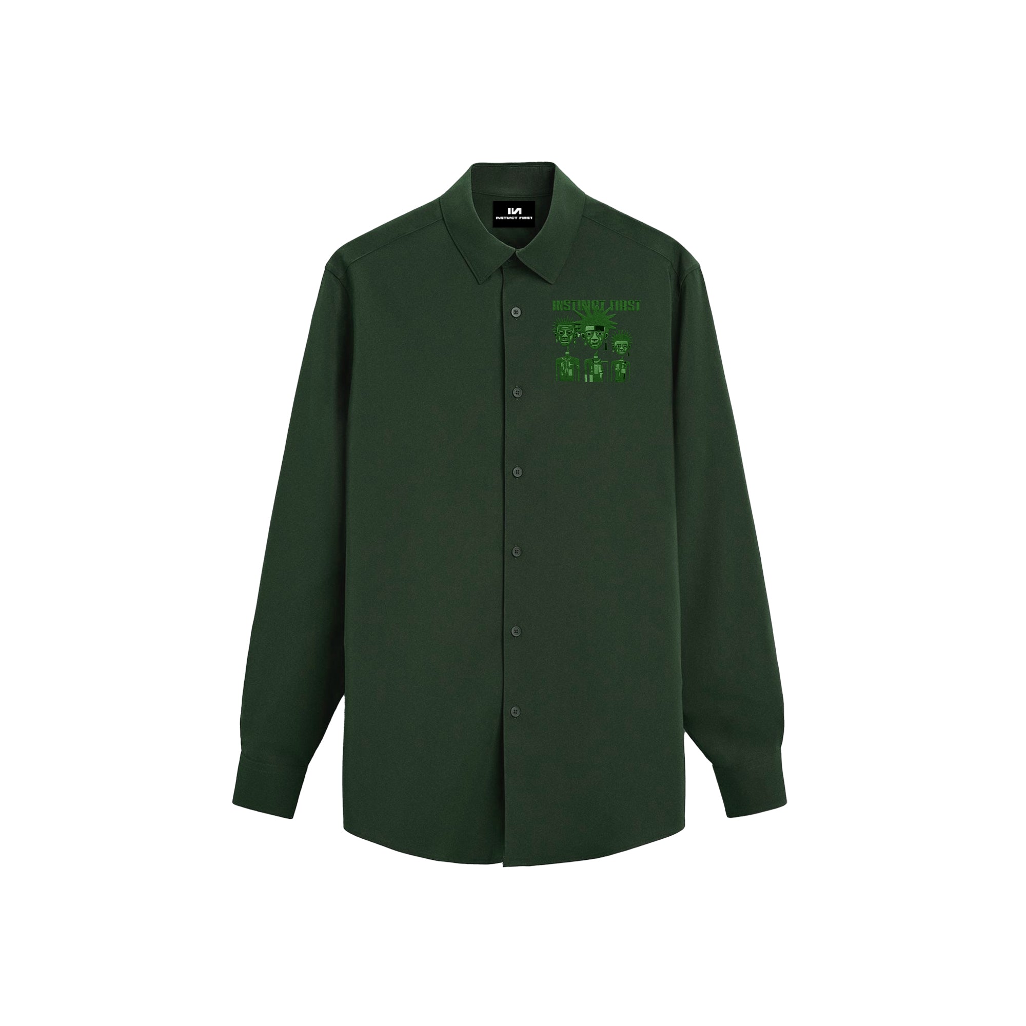 Heritage - Embroidered Shirt (Forest Green)