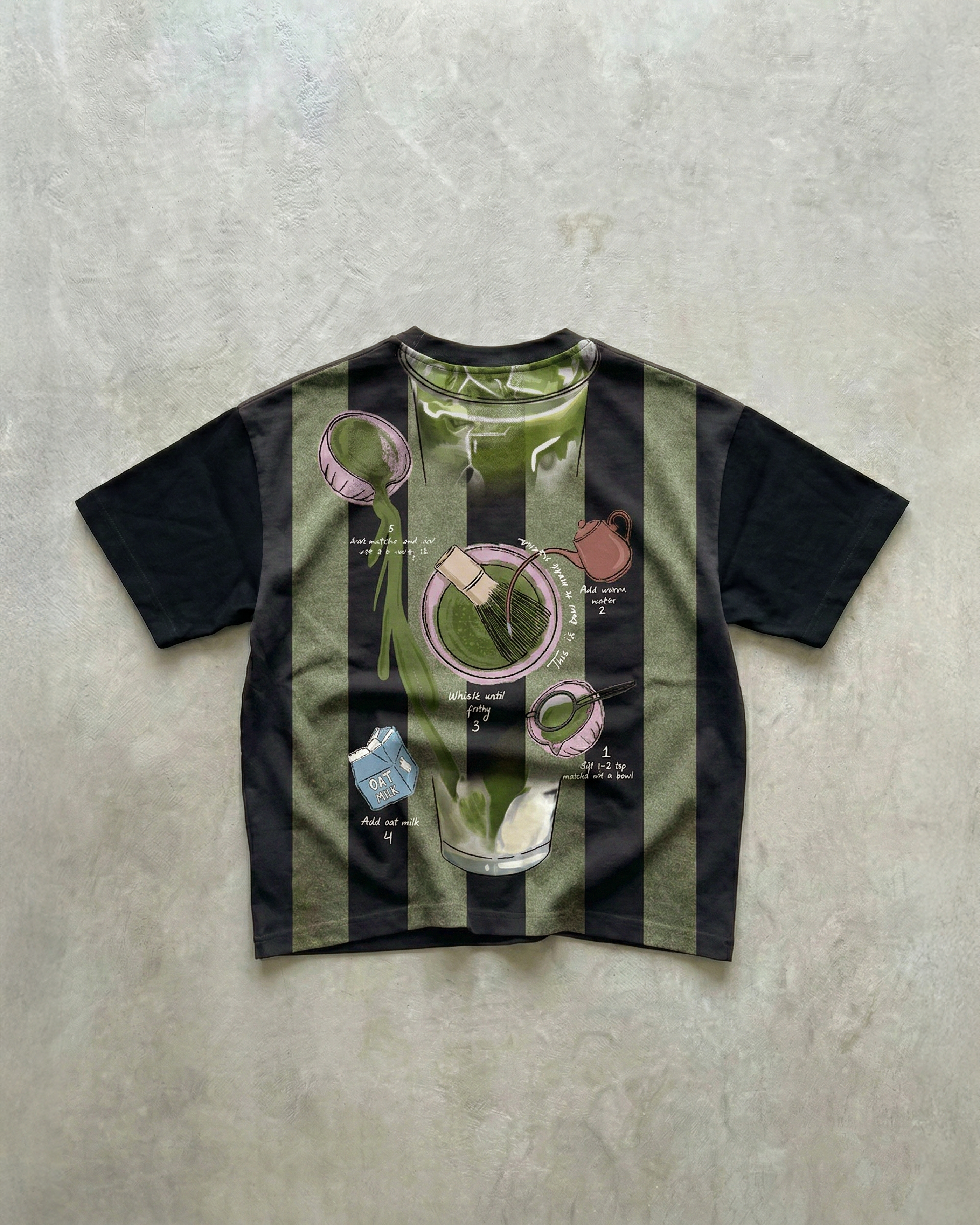 Matcha | Retro Striped Box Tee