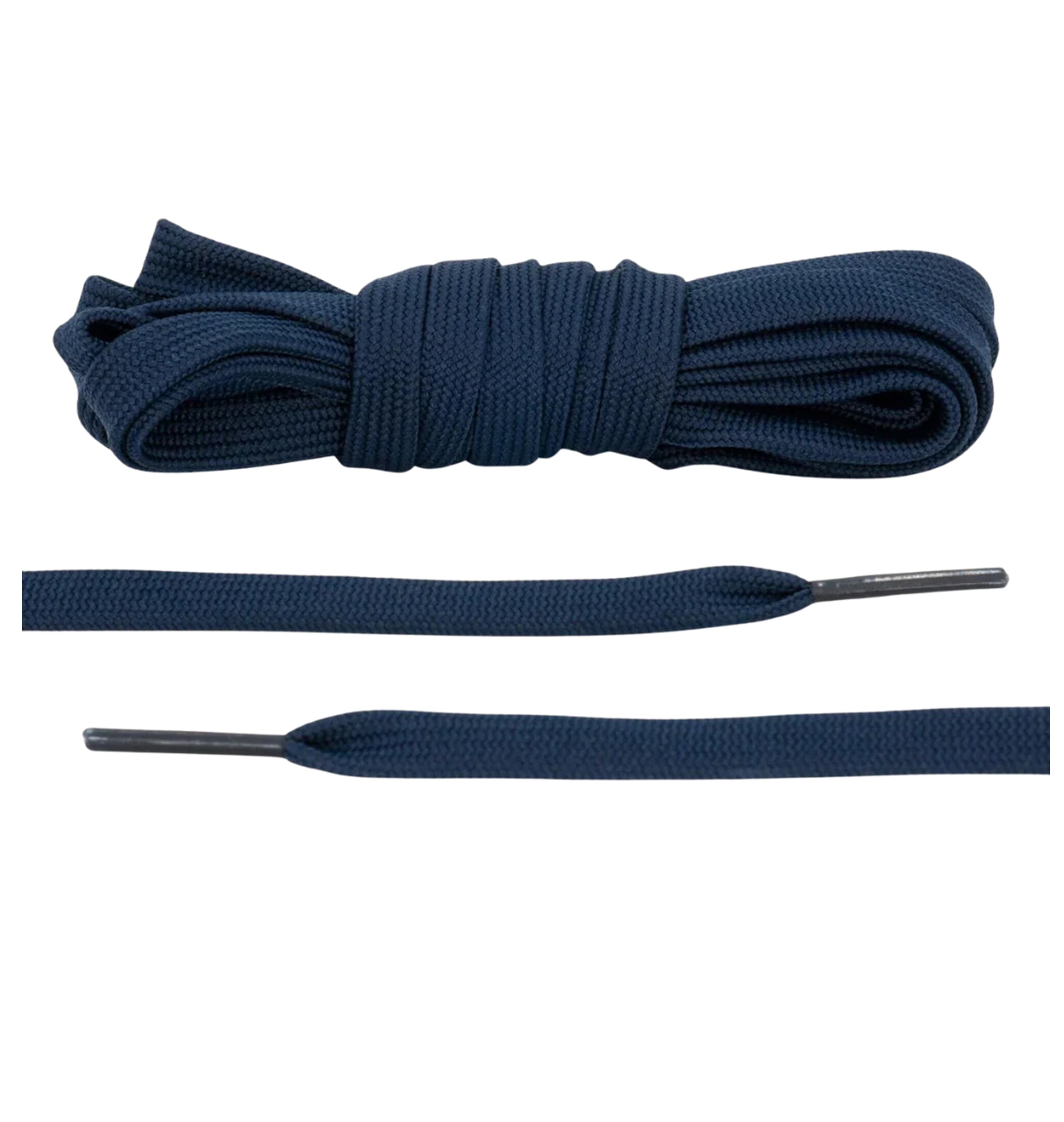 Navy Blue Flat Shoelace