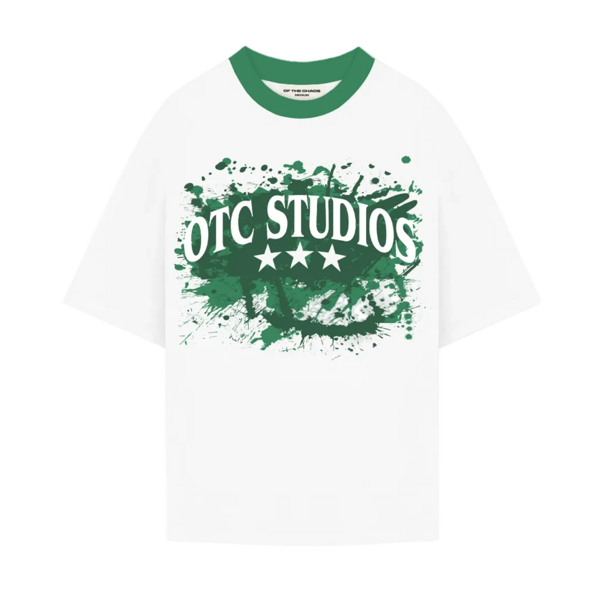ART DEPT. RINGER T-SHIRT - WHITE/GREEN