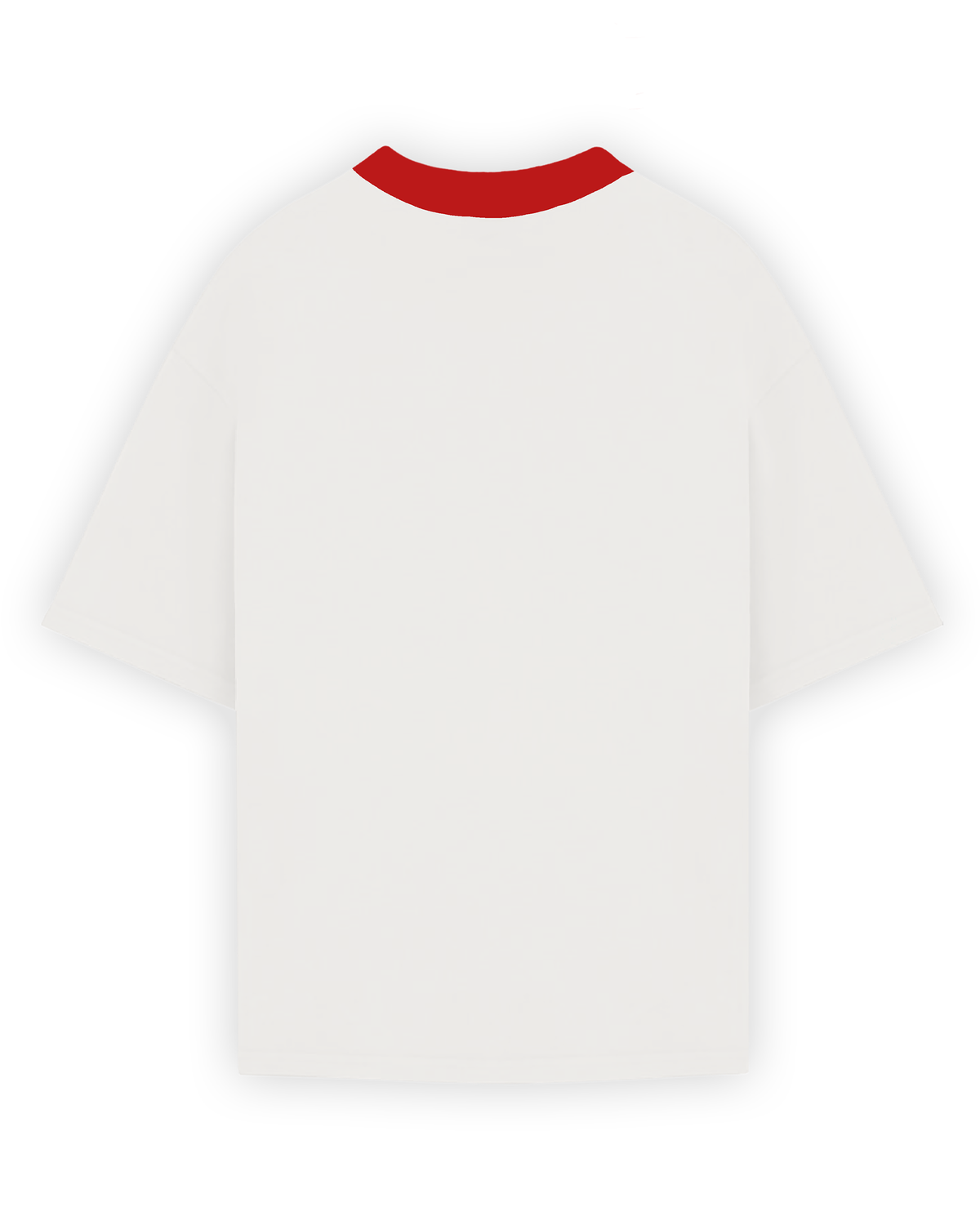 DONT DIE BROKE RINGER T-SHIRT - OFF WHITE/RED