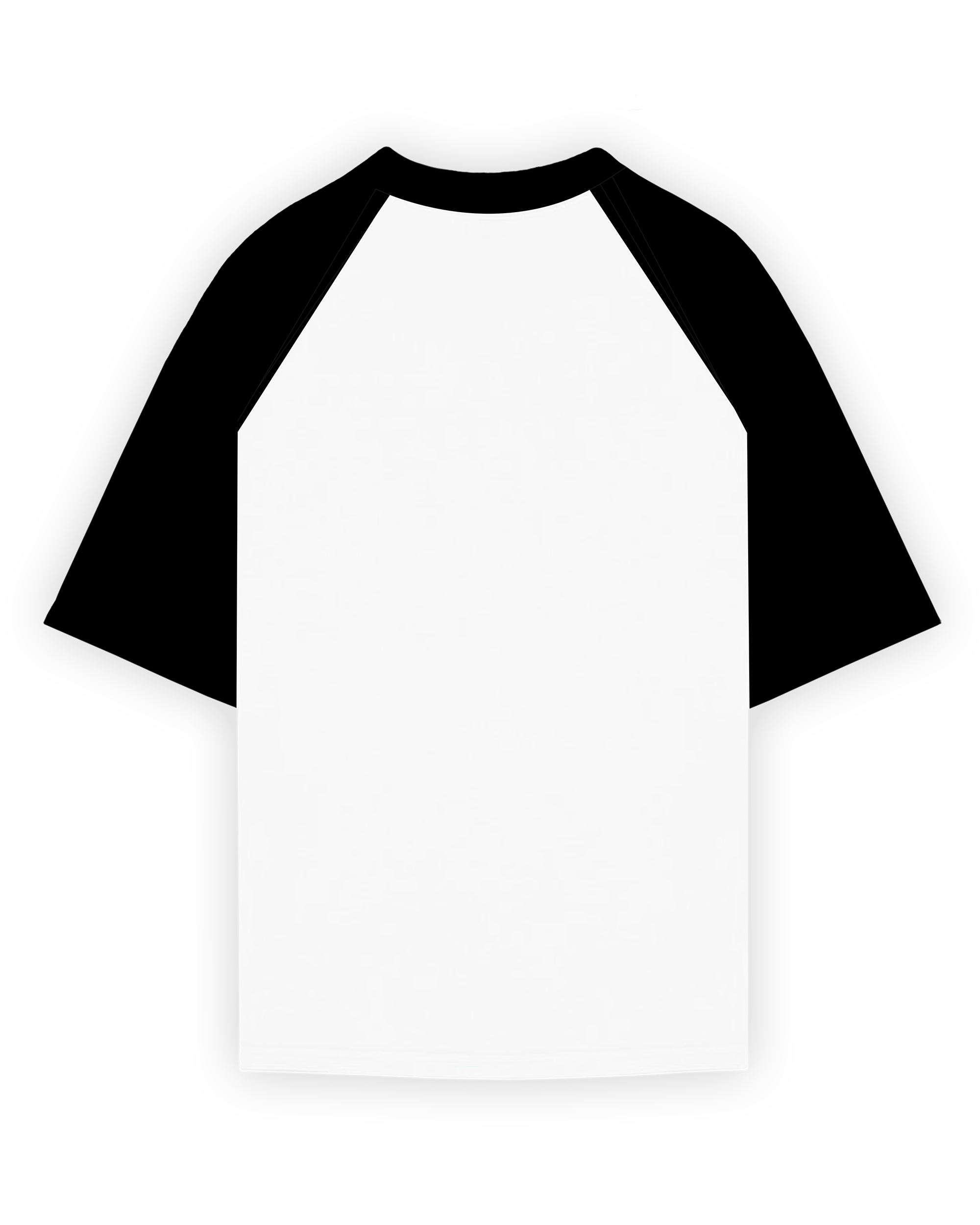 ON THE PROWL RAGLAN T-SHIRT - WHITE/BLACK