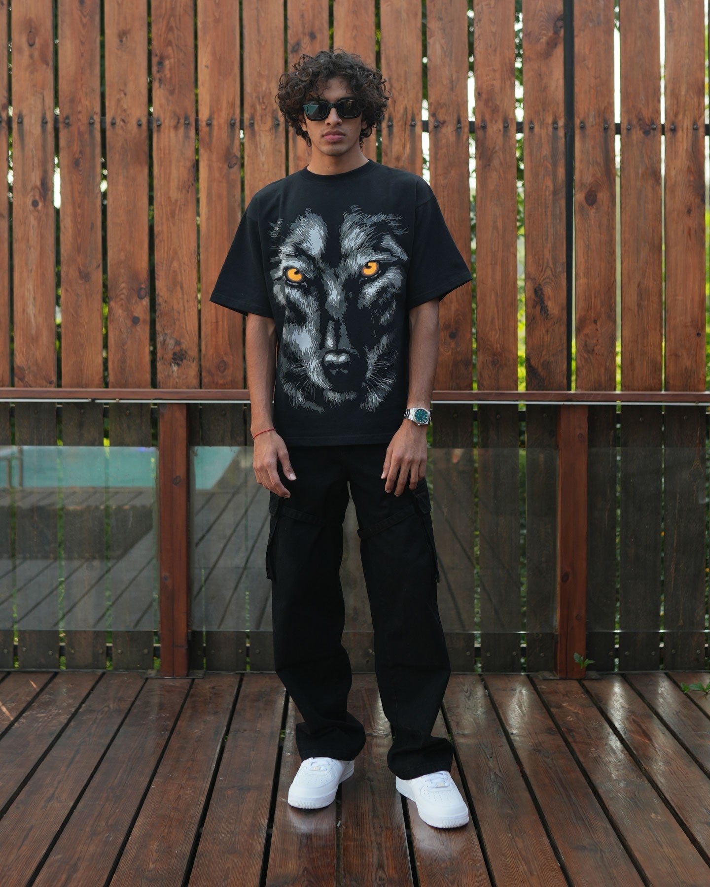 WOLF T-SHIRT - BLACK