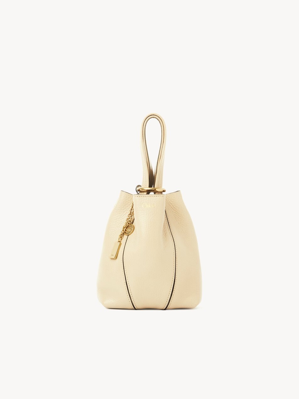 CHLOE Small Chloé Spin tote bag in grained leather Quiet Yellow