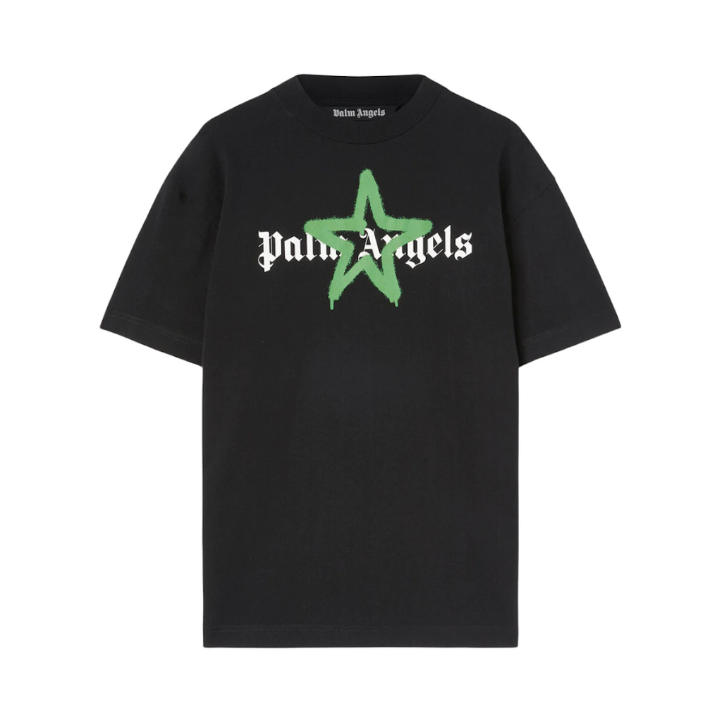 Star Sprayed Hoodie in black - Palm Angels® Official