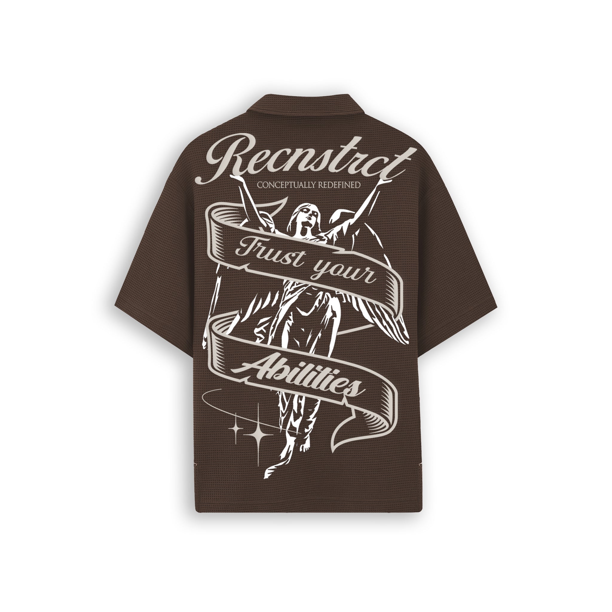 Waffle-Knit Textured shirt - Brown