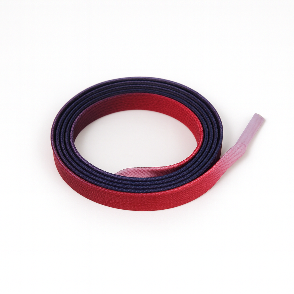 Berry Nebula Gradient Shoelaces | Red - Purple - Light Pink | Premium Gradient Flat Sneaker Laces by KNOTTY