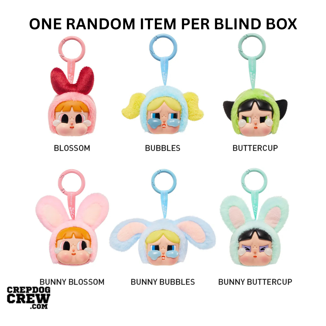 Pop Mart CryBaby x Powerpuff Girls Series Vinyl Face Plush Sealed Case (pack of 1)