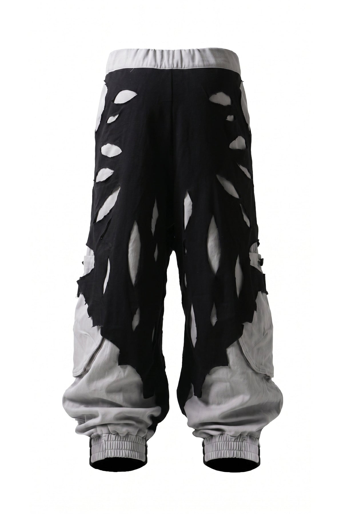 Rage Distressed Cargo Pants (B&W)