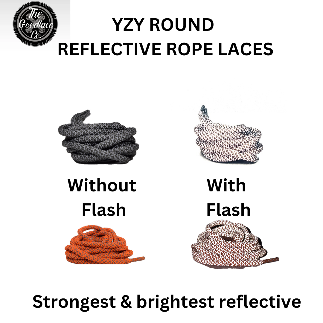 Yeezy 350 Round Reflective Laces (Multiple Colour options)