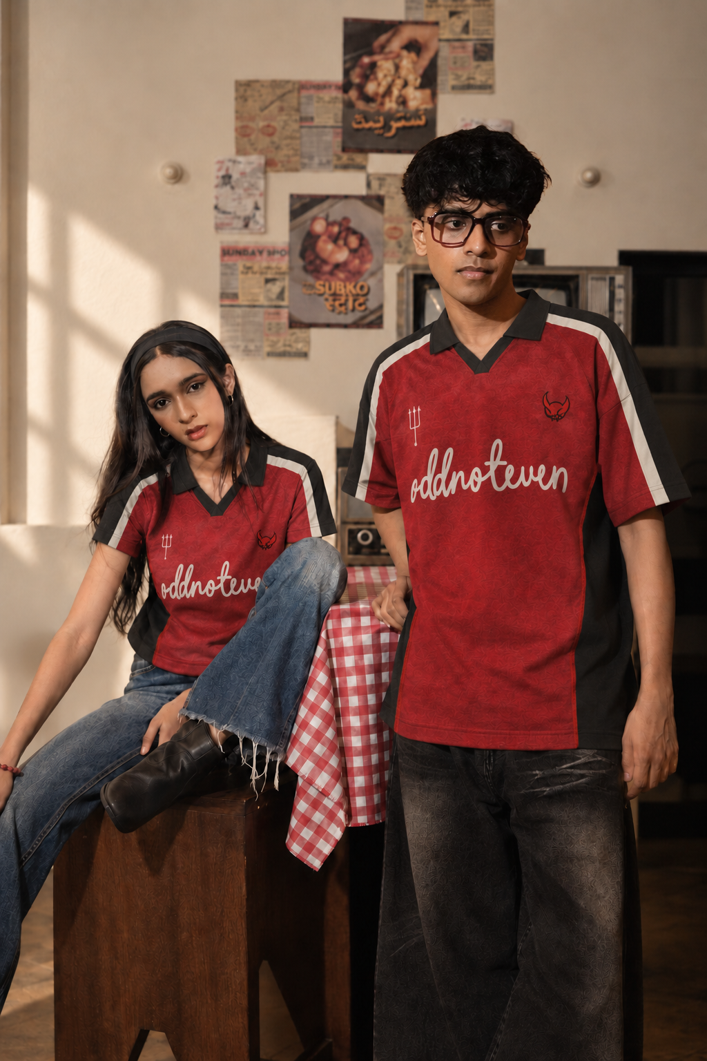 Red Devils Retro Polo shown with other pieces from the Retro Kit Collection