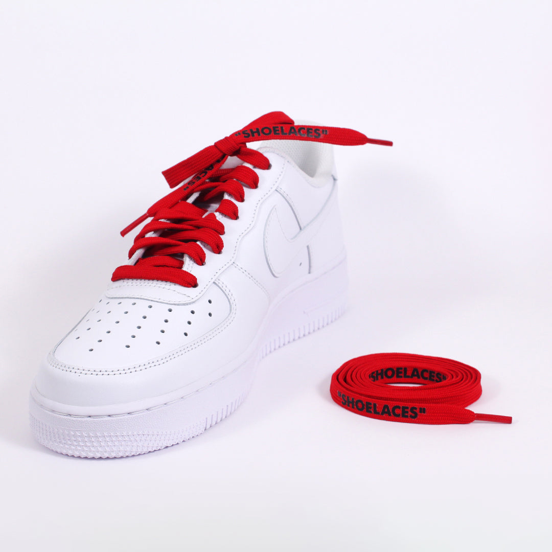 Red Off-White Style "SHOELACES"