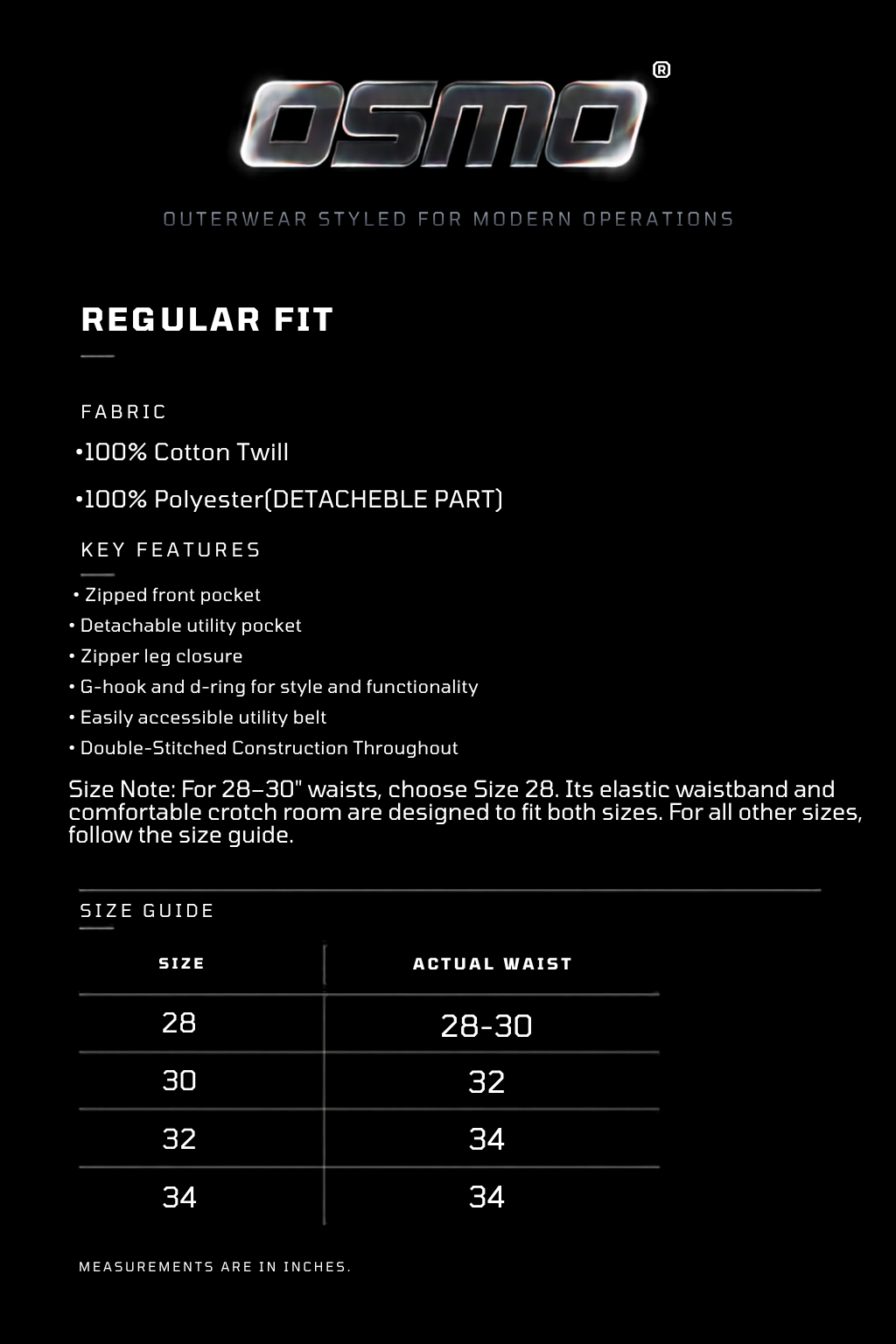 Detachable Utility Pocket Cargo