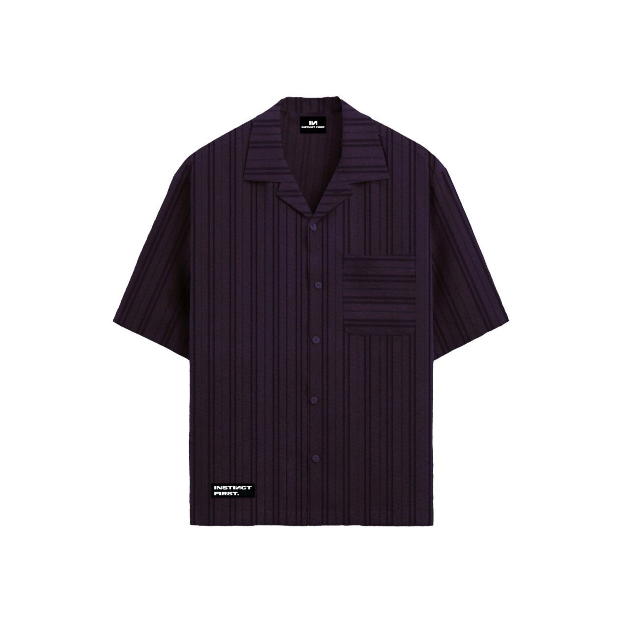 Metallic Stripe Shirt - Purple