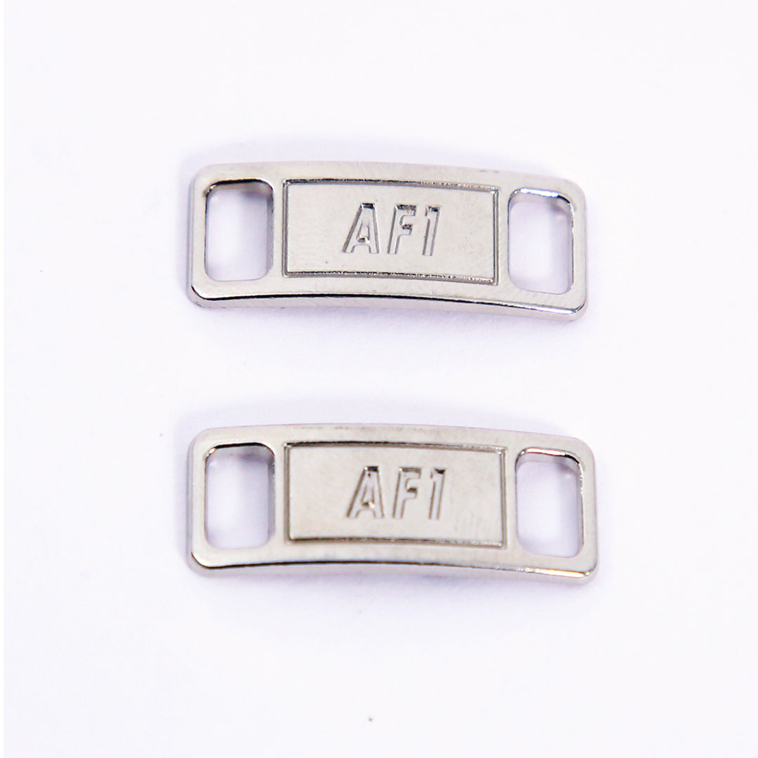 Premium Silver Air Force 1 Dubrae Replacement ( Lace Tag) By KNOTTY