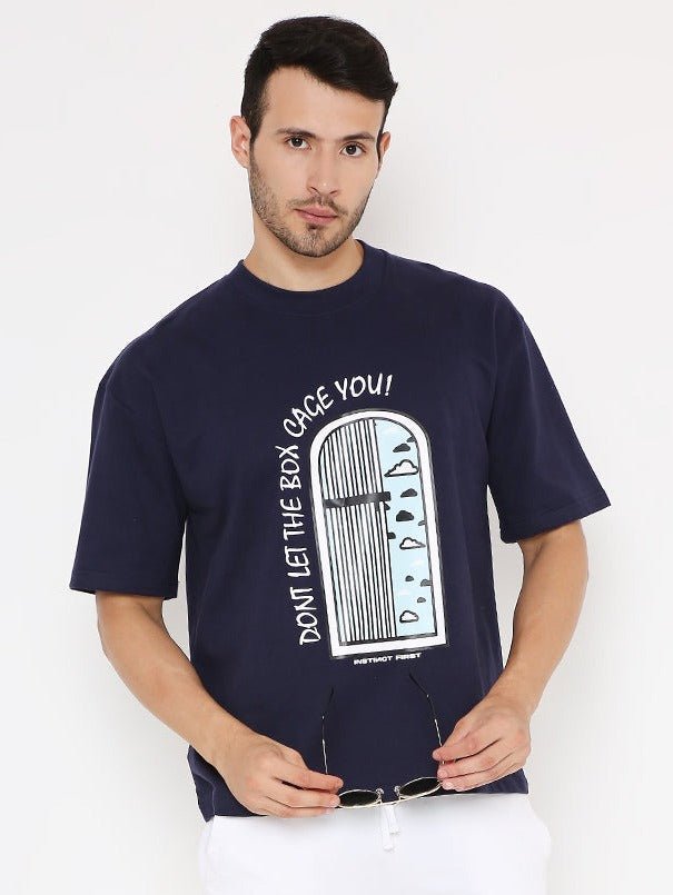 Oversized T-shirt - Blue Cage