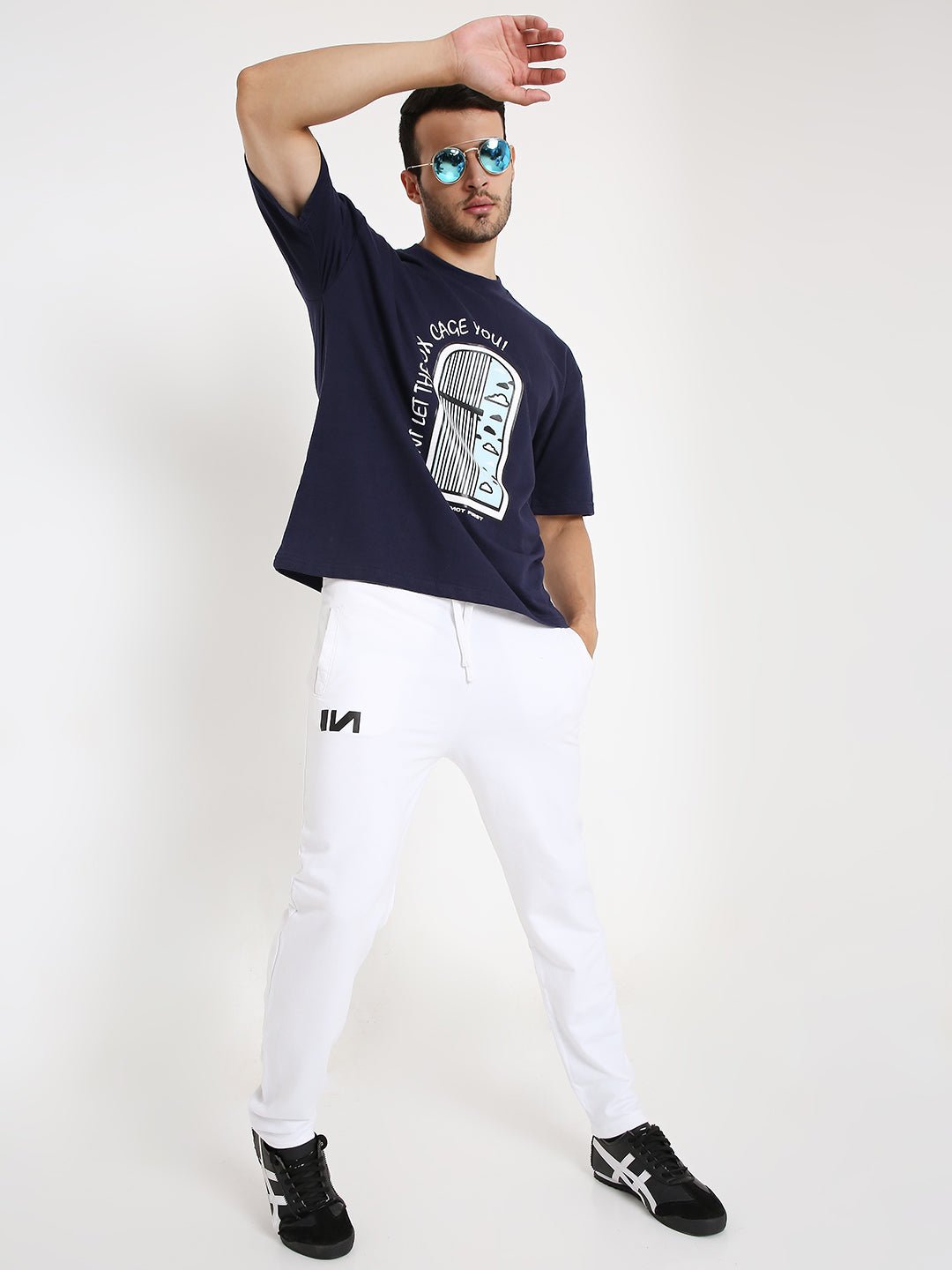 Oversized T-shirt - Blue Cage