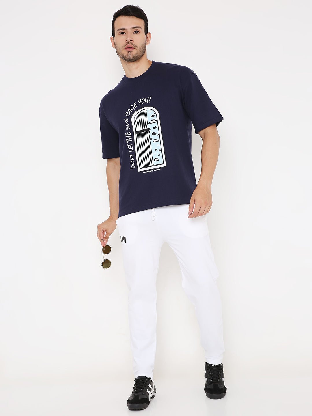 Oversized T-shirt - Blue Cage