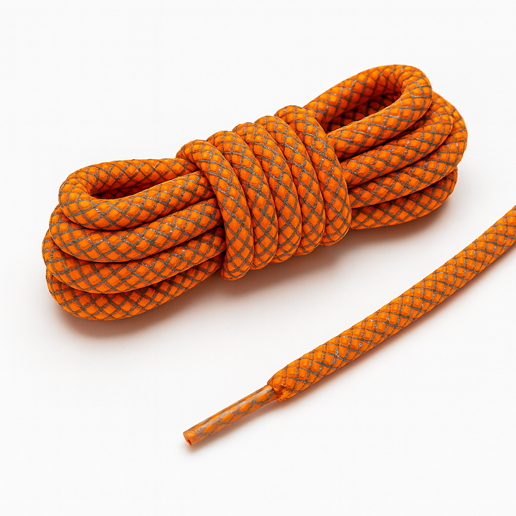 Tangerine Orange Reflective Shoelaces | Yeezy Laces, Nike Laces By KNOTTY