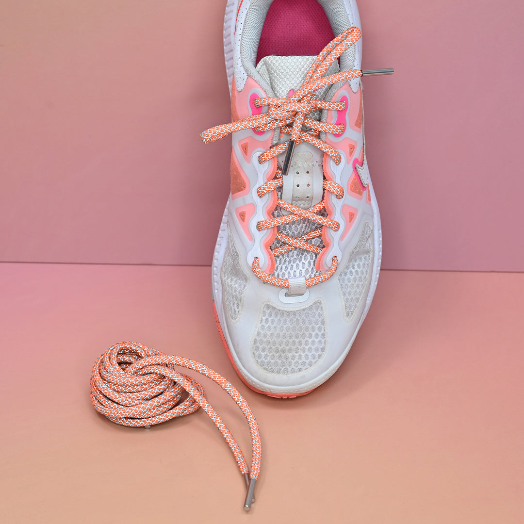 Tangerine Reflective Shoelaces