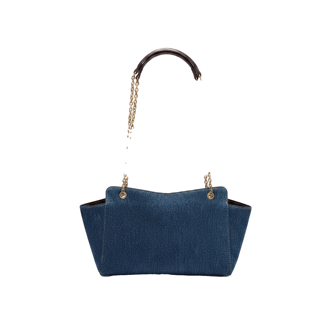 JW PEI Lucia Envelope Chain Shoulder Bag - Blue Denim
