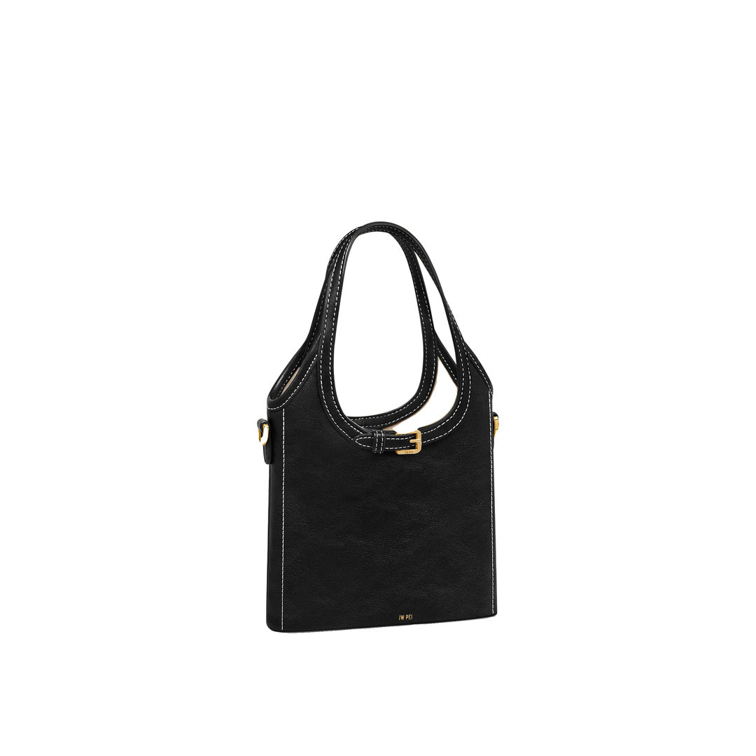 JW PEI Brooke Mini Belted Embellished Top Handle Bag - Black