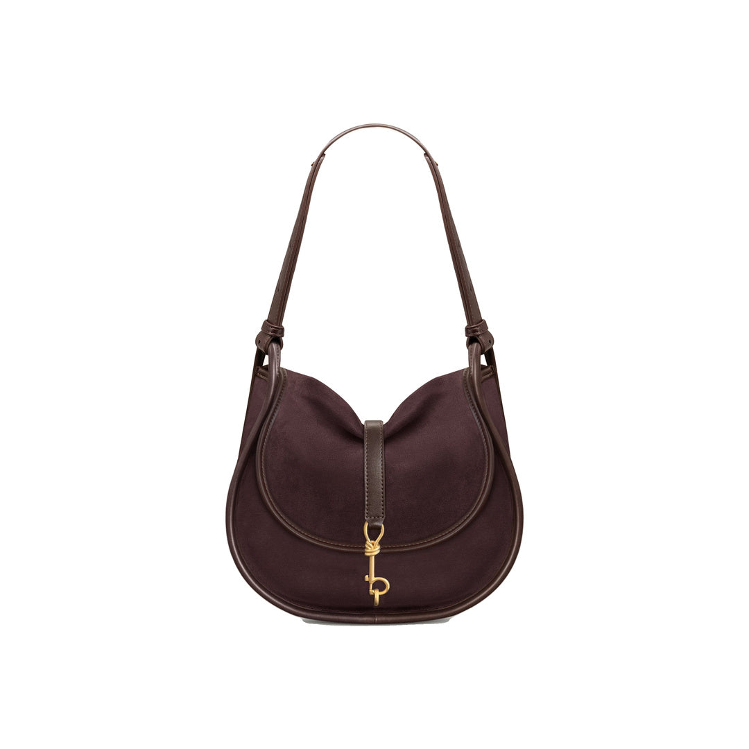 JW PEI Arla Small Faux Suede Hobo Bag - Chocolate