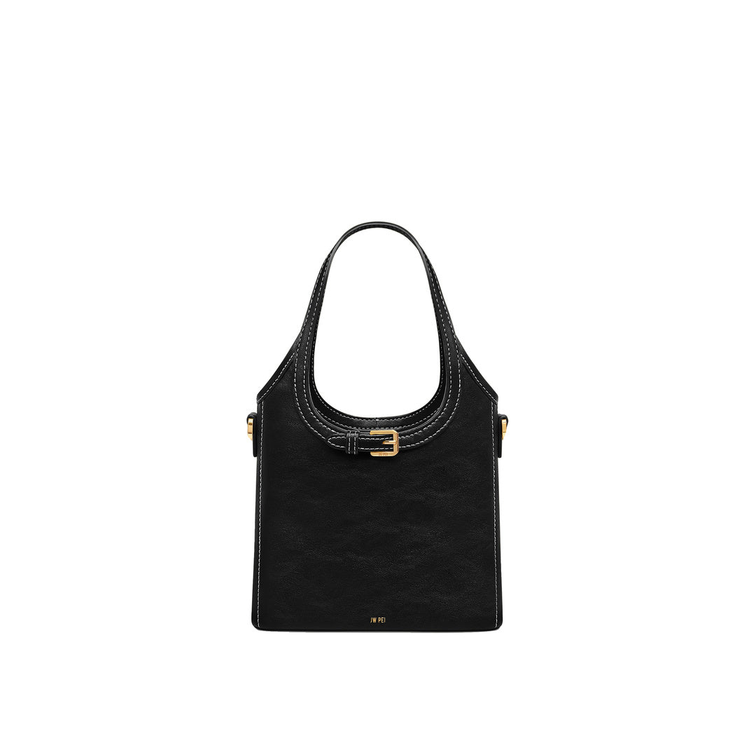 JW PEI Brooke Mini Belted Embellished Top Handle Bag - Black