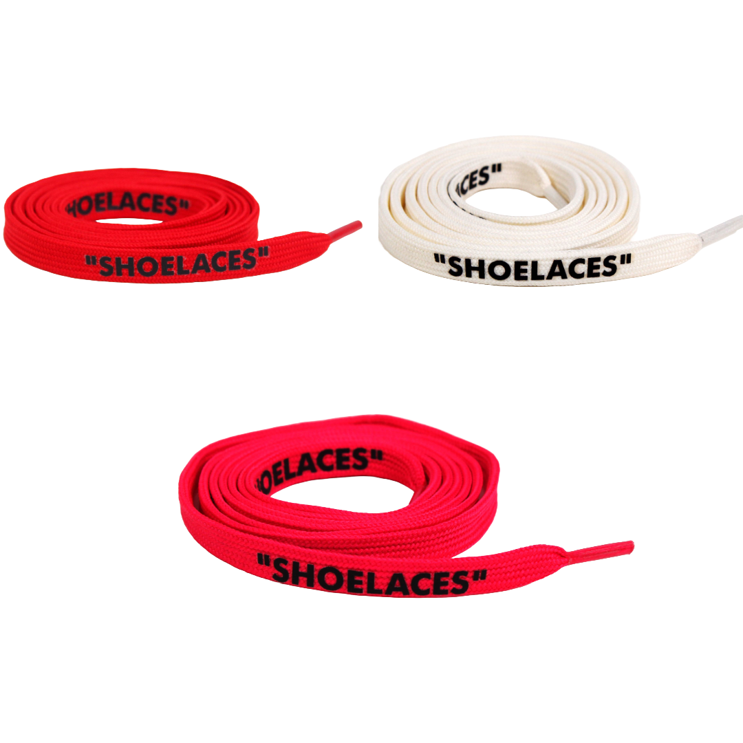 Knotty “ Off-White” Replacement Flat Shoelaces Pack of 3