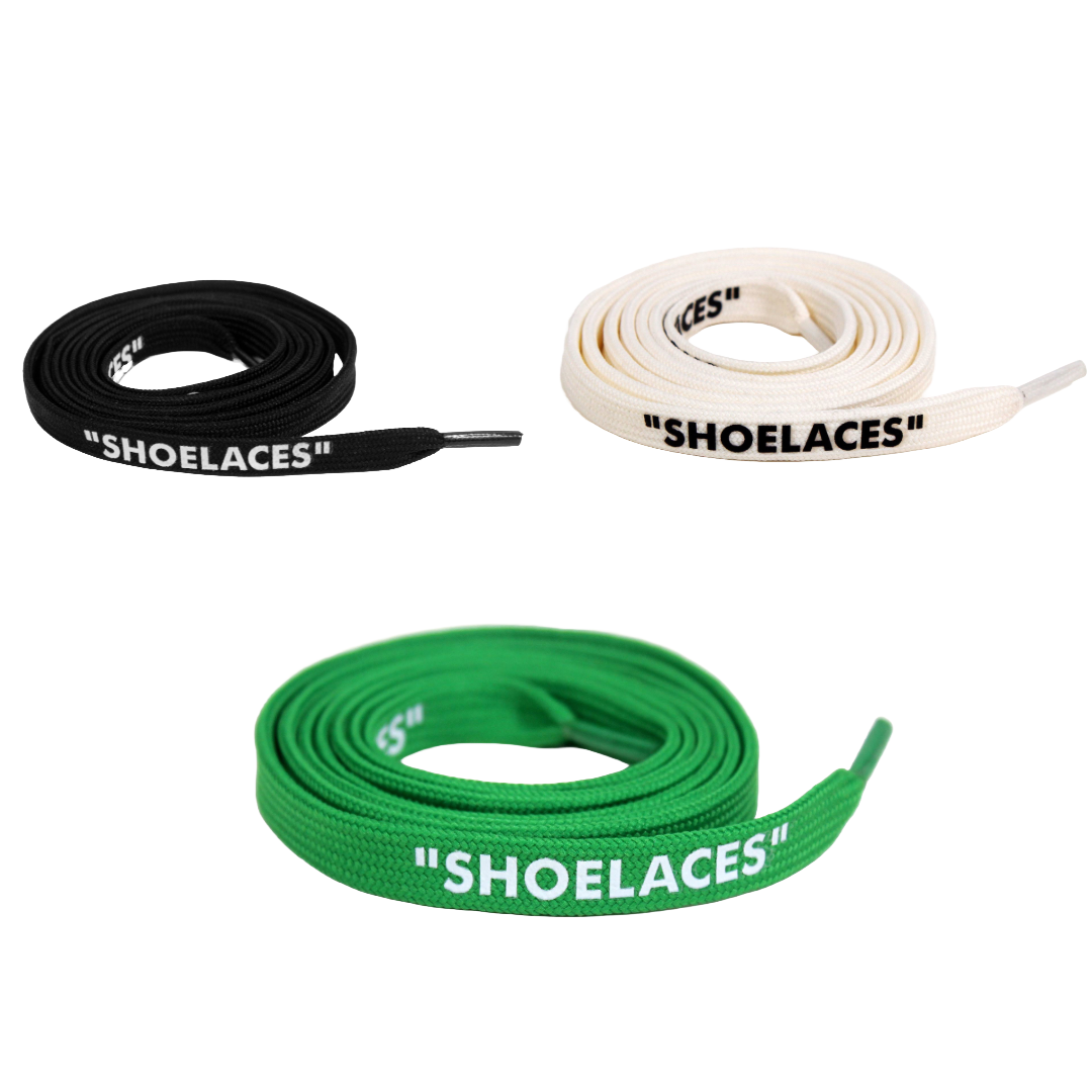 Knotty “ Off-White” Replacement Flat Shoelaces Pack of 3