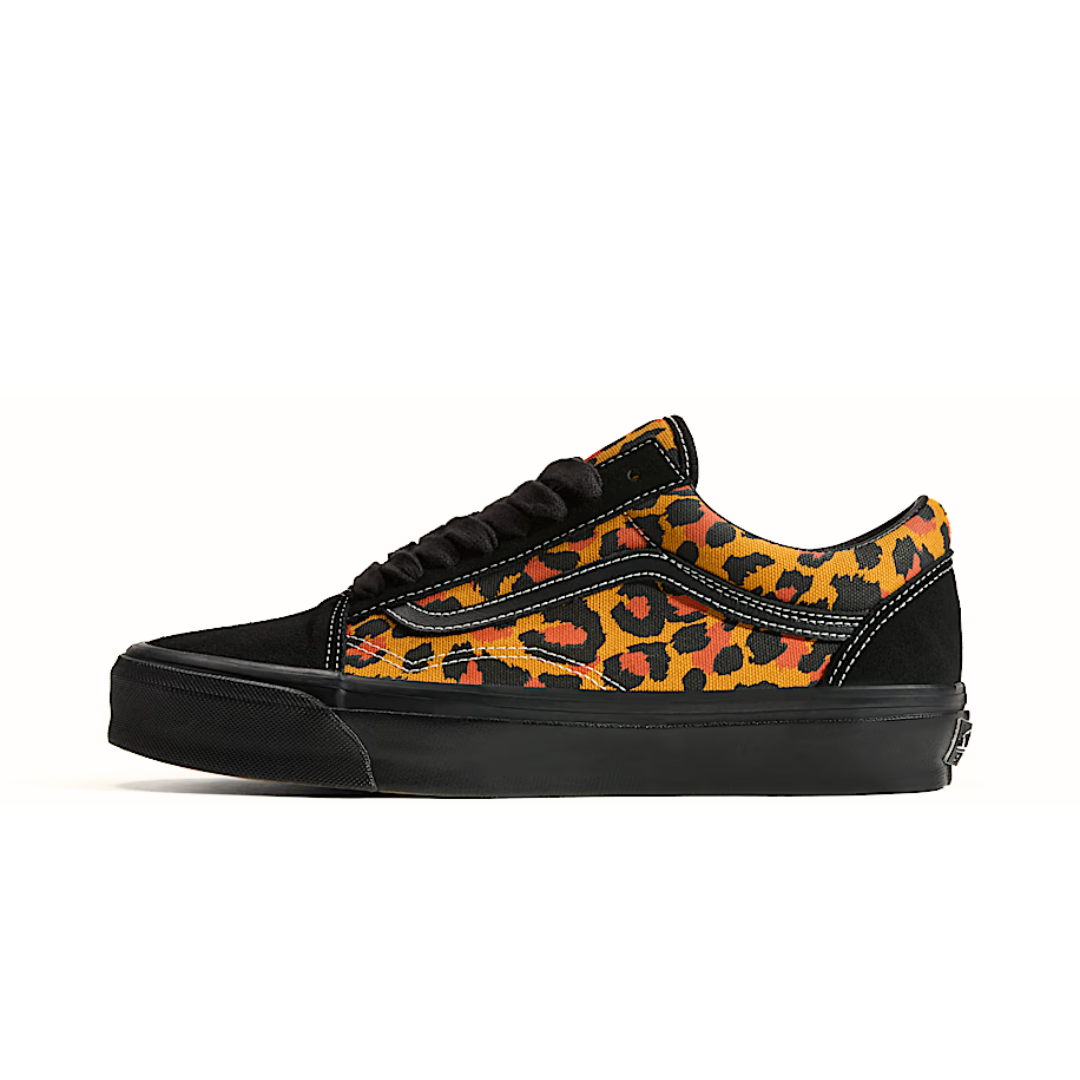 Vans Premium Old Skool Shoe Orange Leopard Black