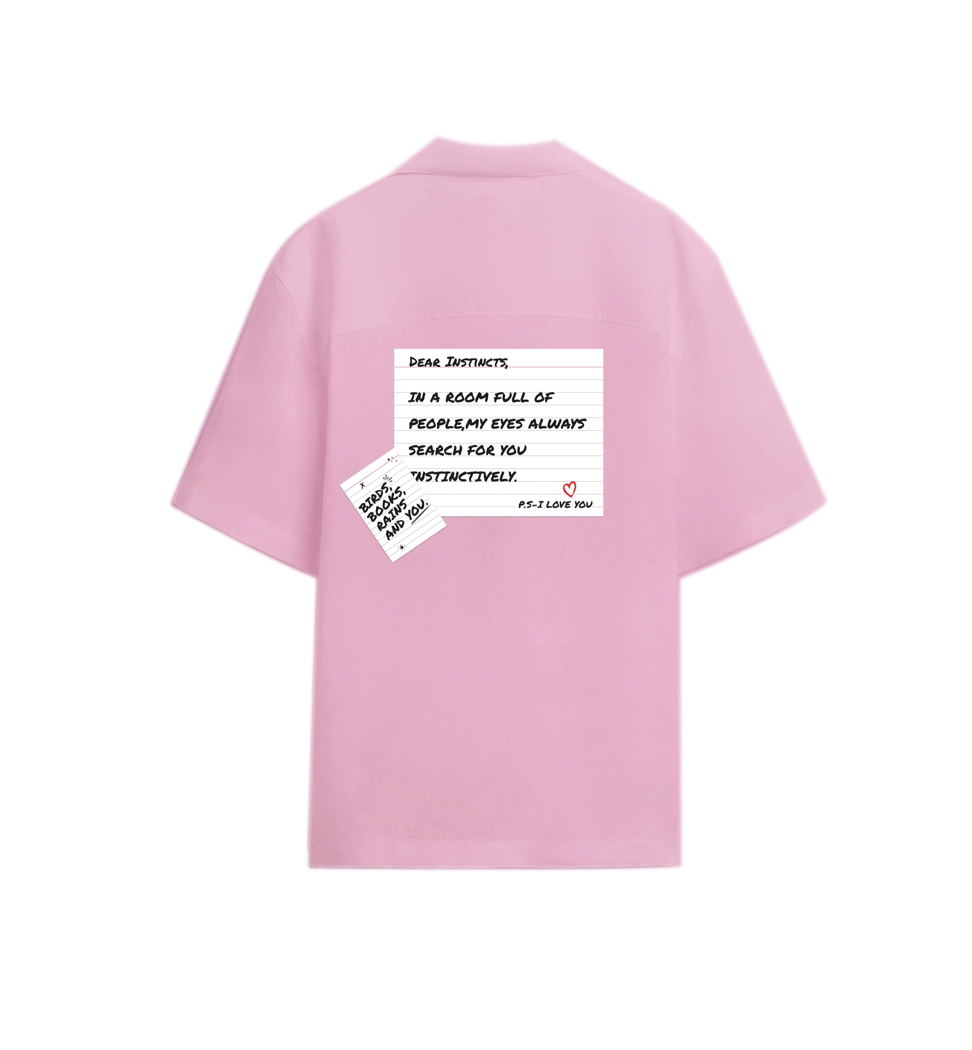 The Love Letter Shirt - Oversized (Pink)