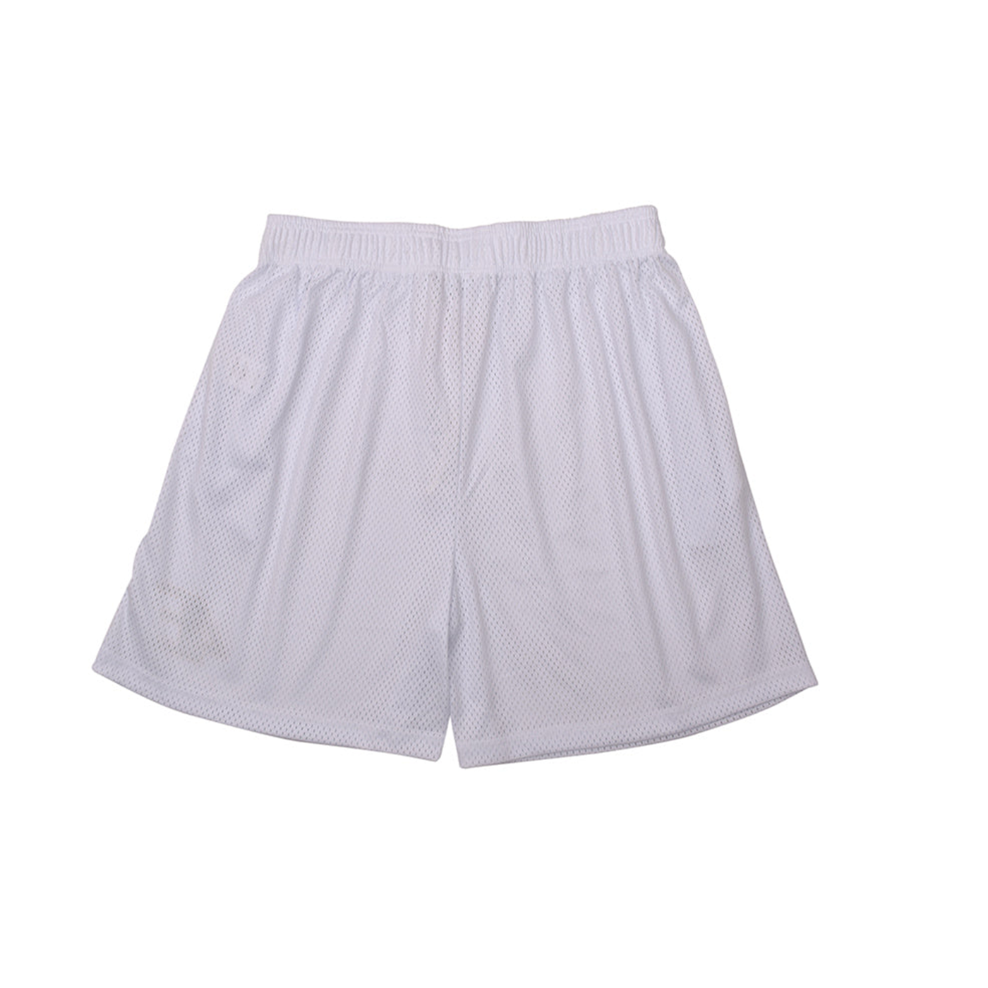 White athletic shorts on a white background - Crepdog Crew
