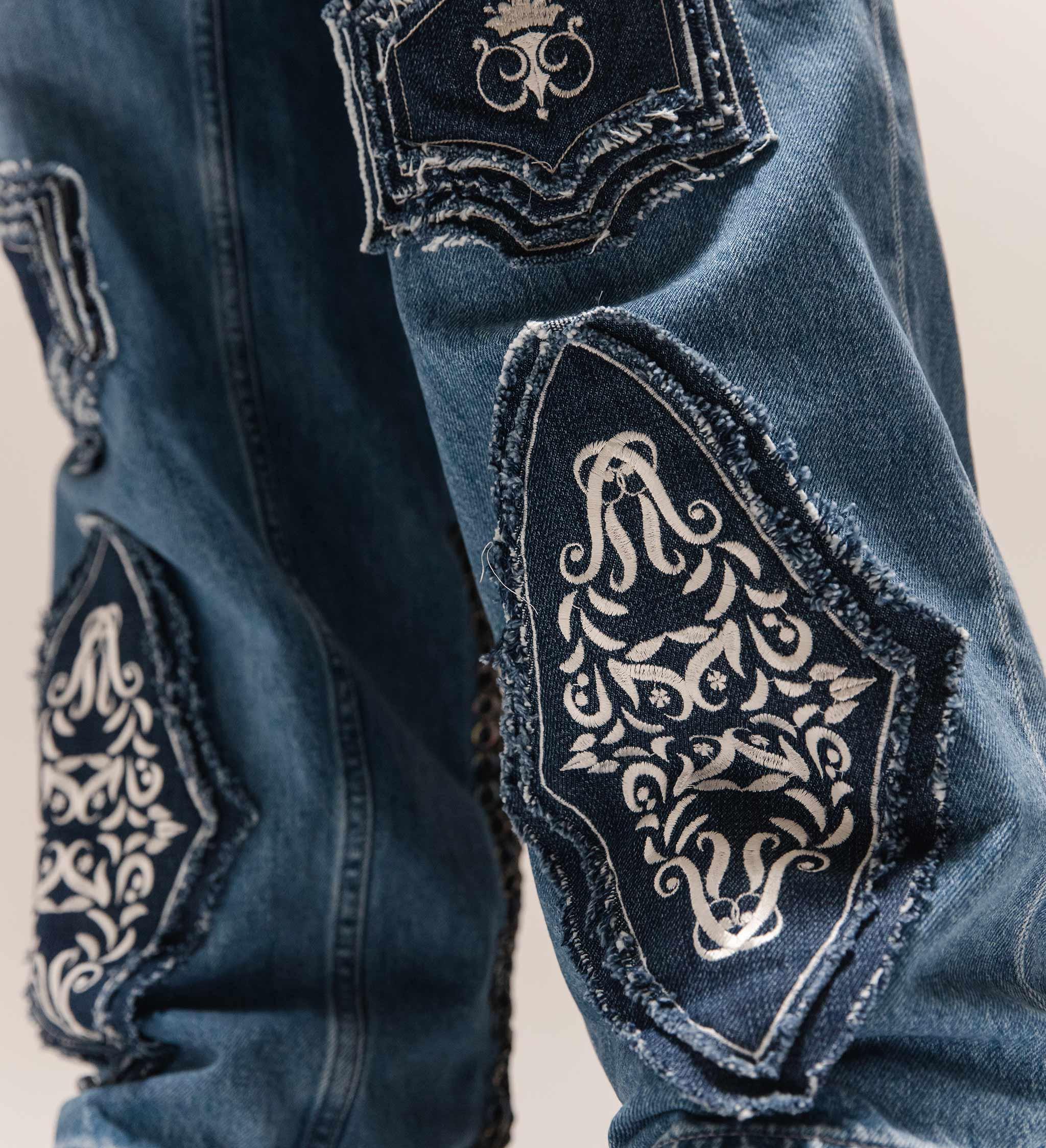 Warrior' Chainmail Armour Hand Embroidered Patchwork Denim
