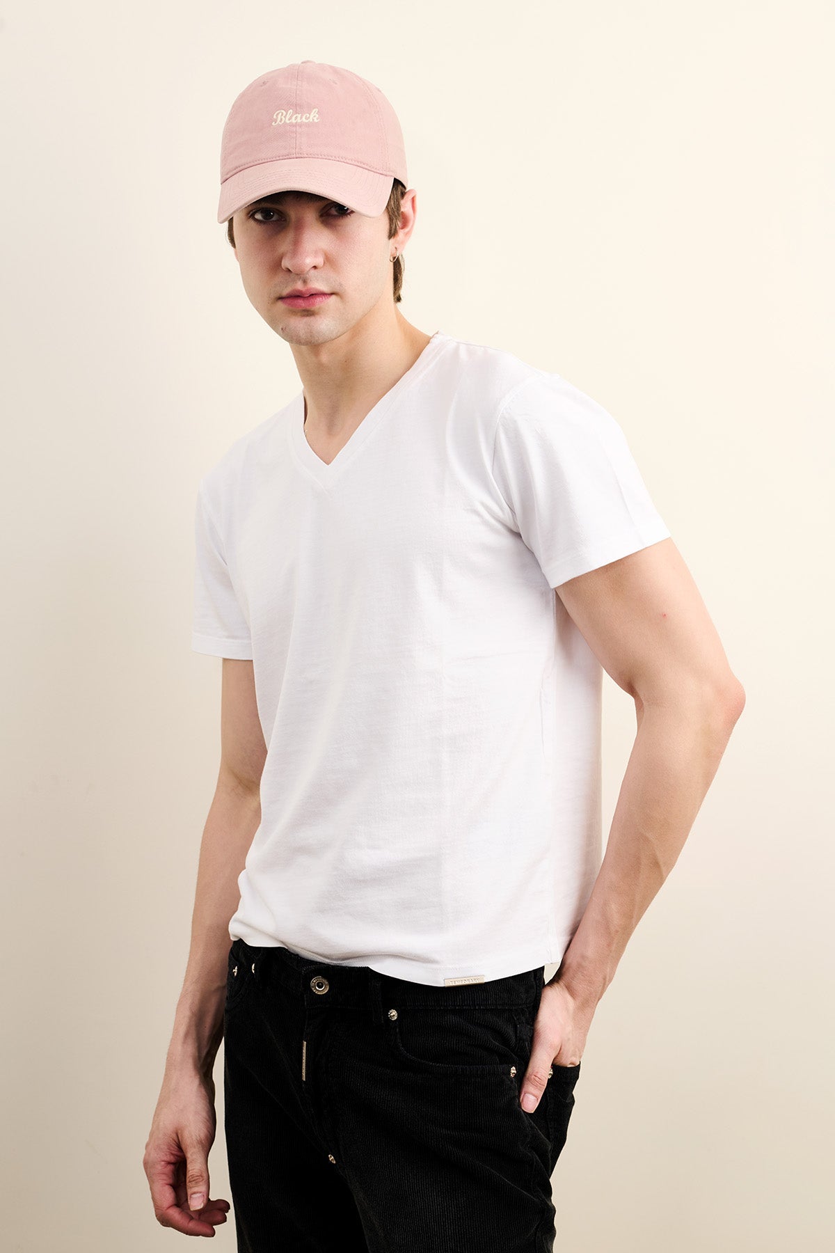 Initial V Neck Tee- Unisex