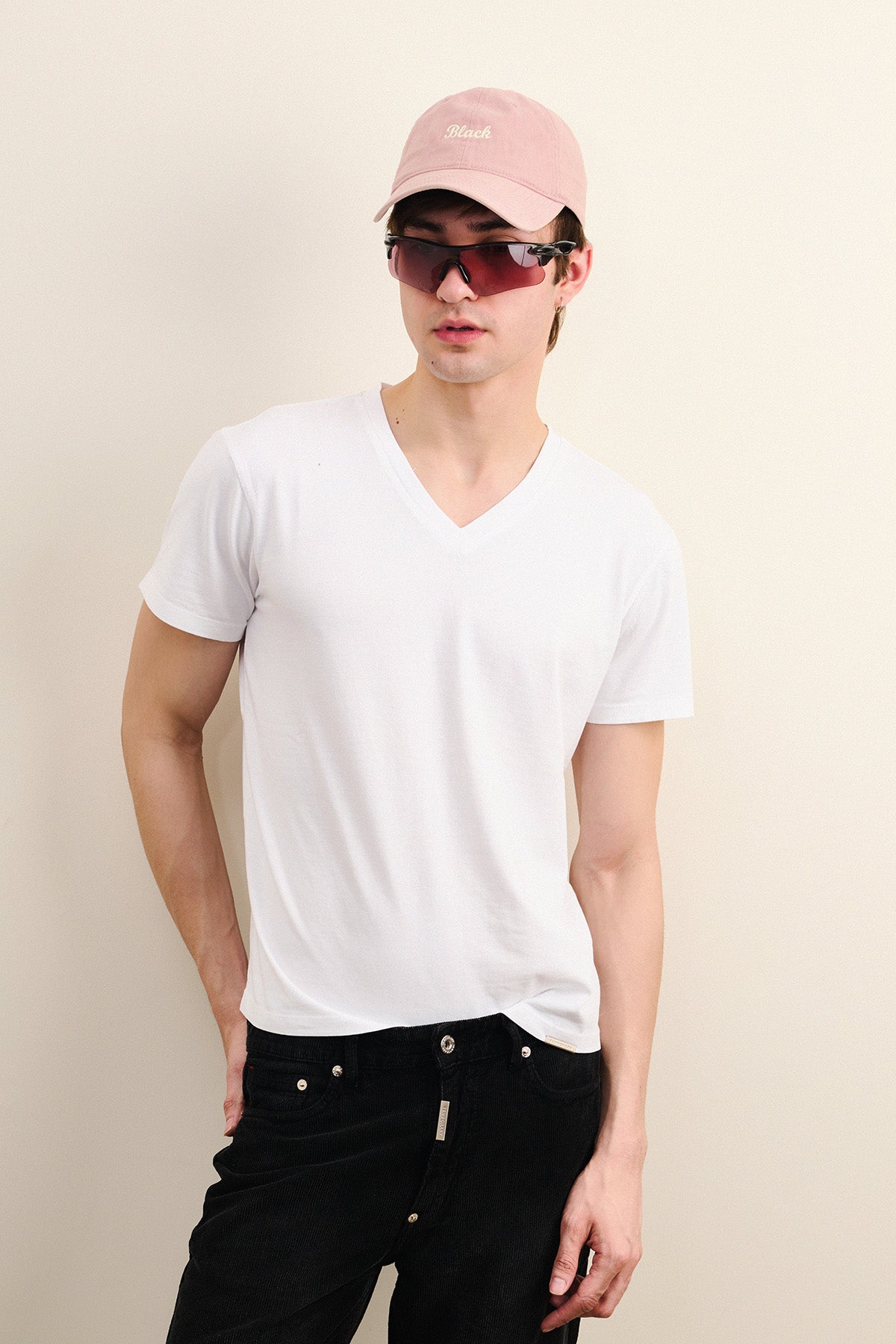 Initial V Neck Tee- Unisex