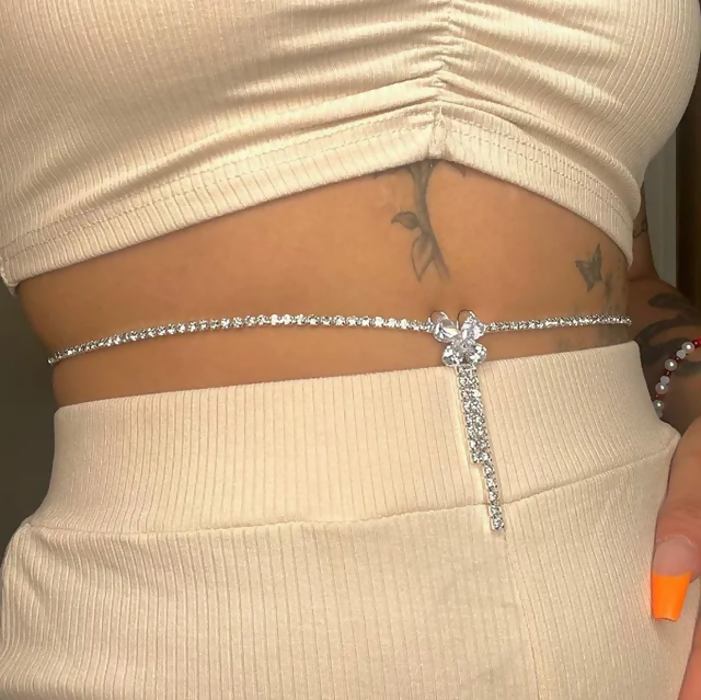 Sweet Nectar Iced out Body waist chain by FreshIce