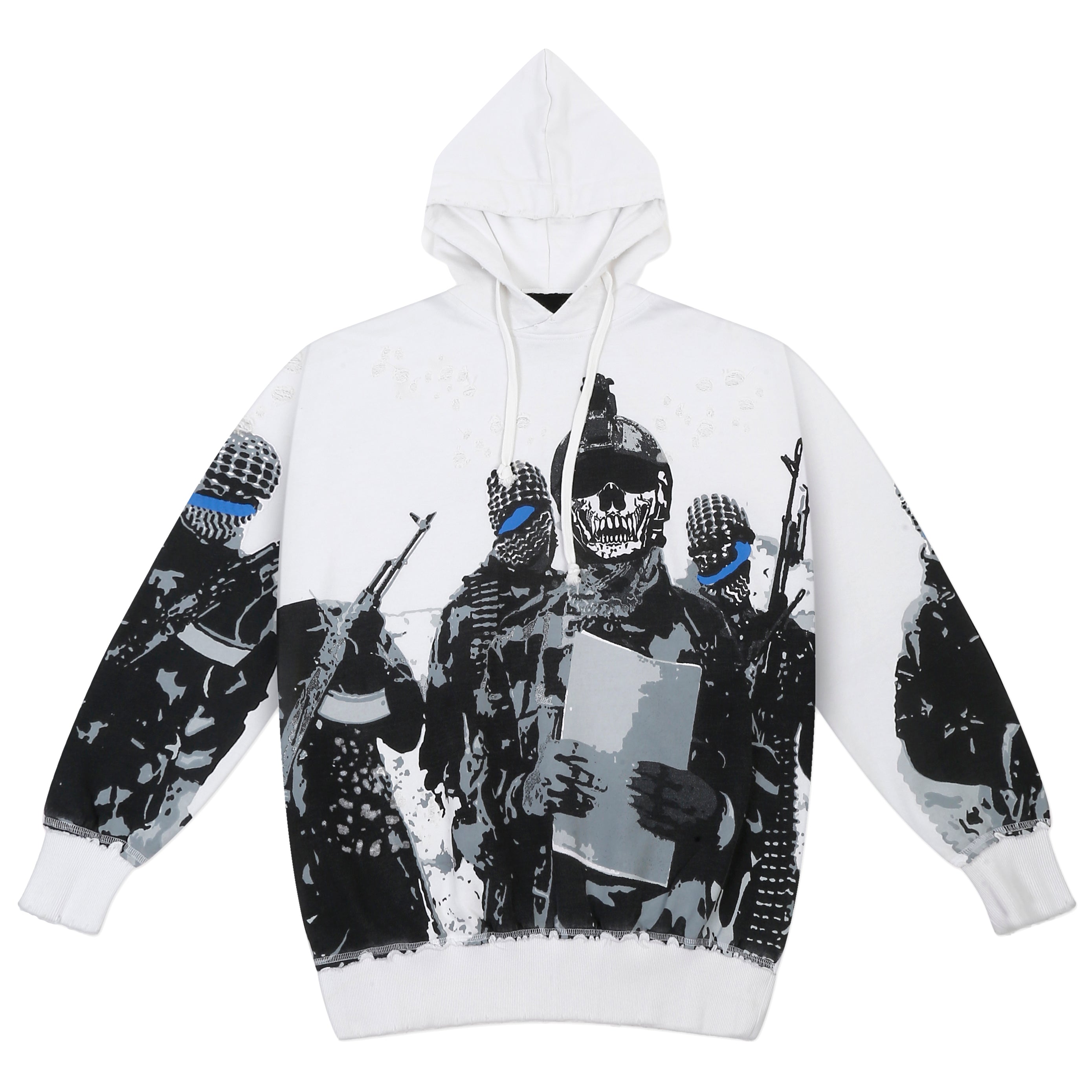 Hoodie - White "Shoot At Sight"