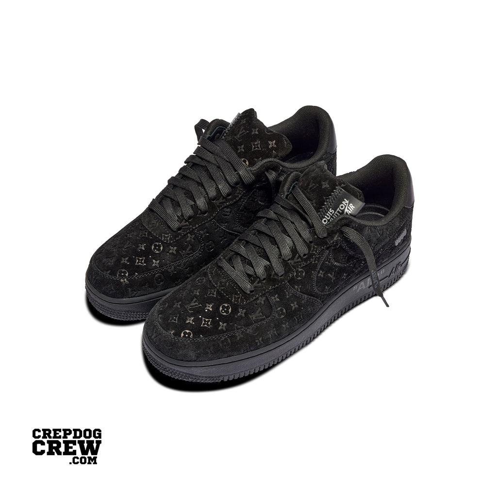 Louis Vuitton Nike Air Force 1 Low By Virgil Abloh Black | Nike Air Force |  Sneaker Shoes by Crepdog Crew India