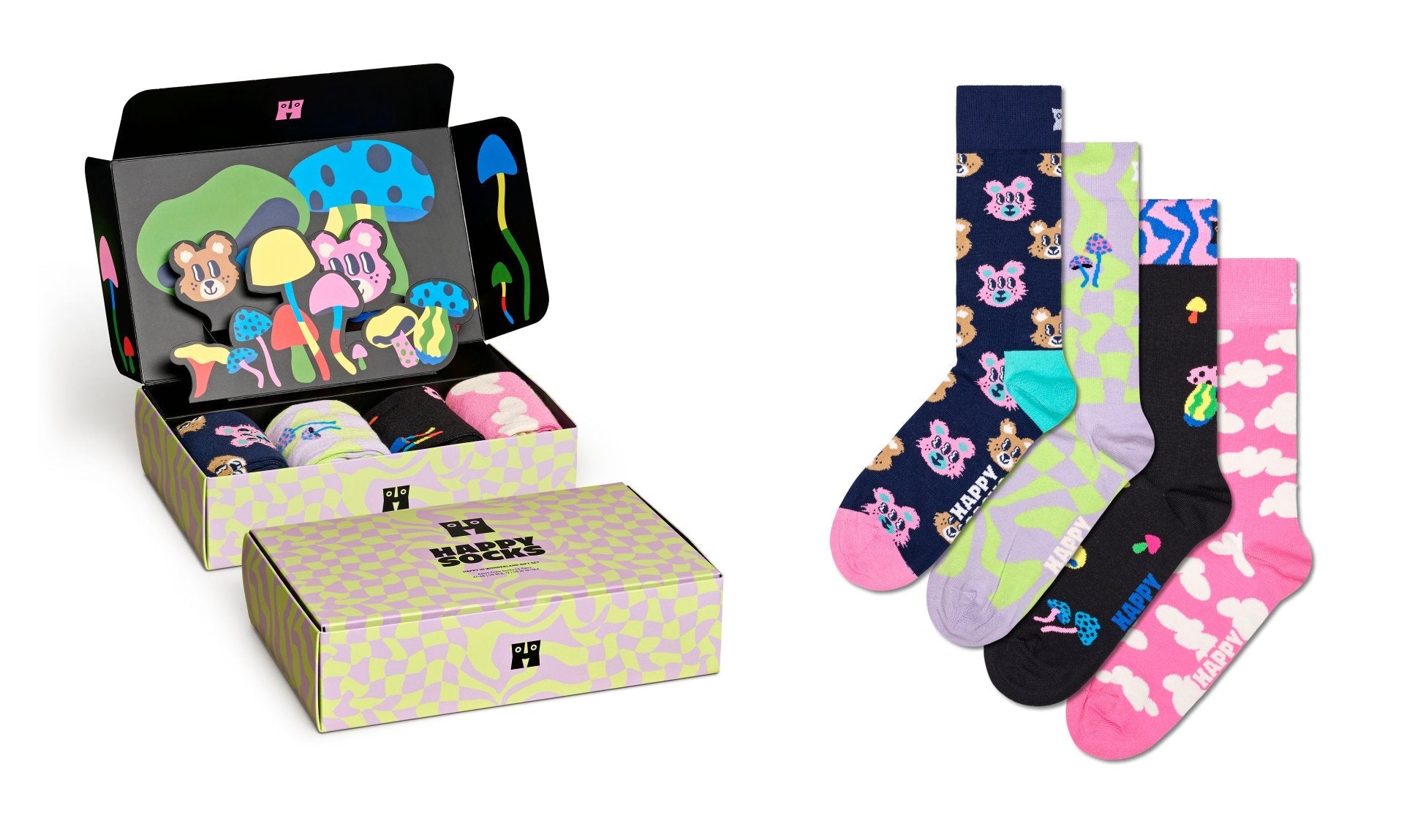 Happy Socks 4-Pack Happy In Wonderland Socks Gift Set