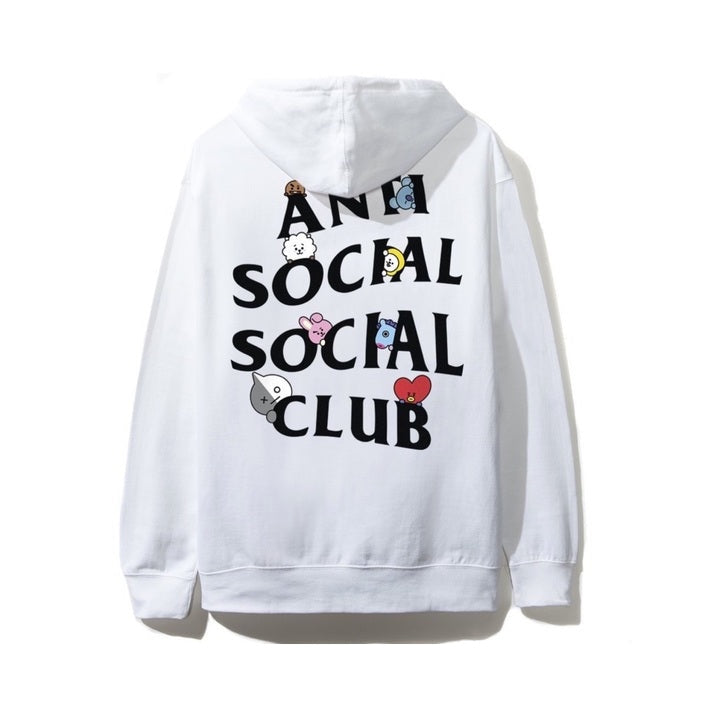 ASSC X BT21 Collab Peekaboo White Hoodie ASSC HYPE by Crepdog Crew India