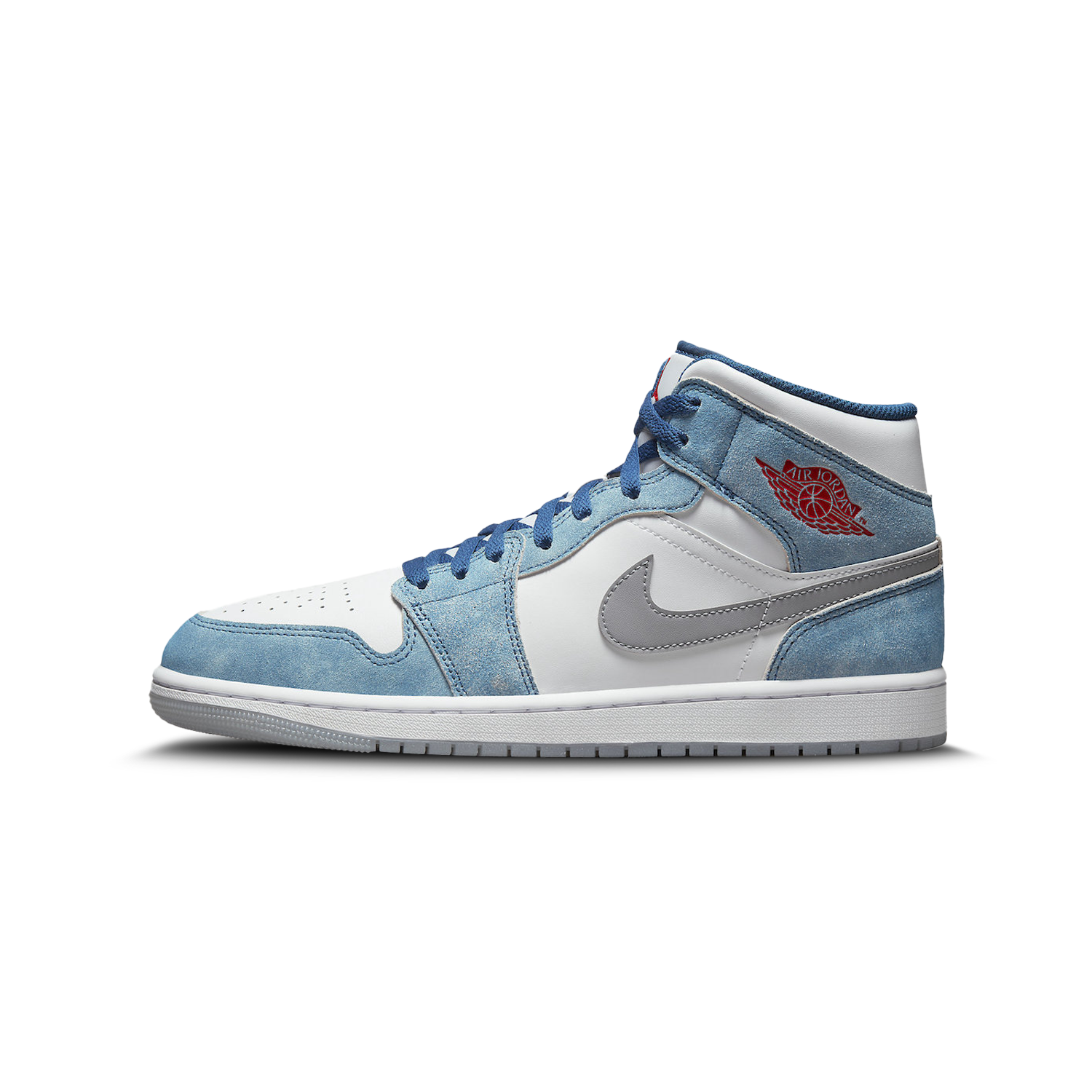 Royal Blue Nike Air Jordan Retro Mid Jordan Mid French Blue Fire Red