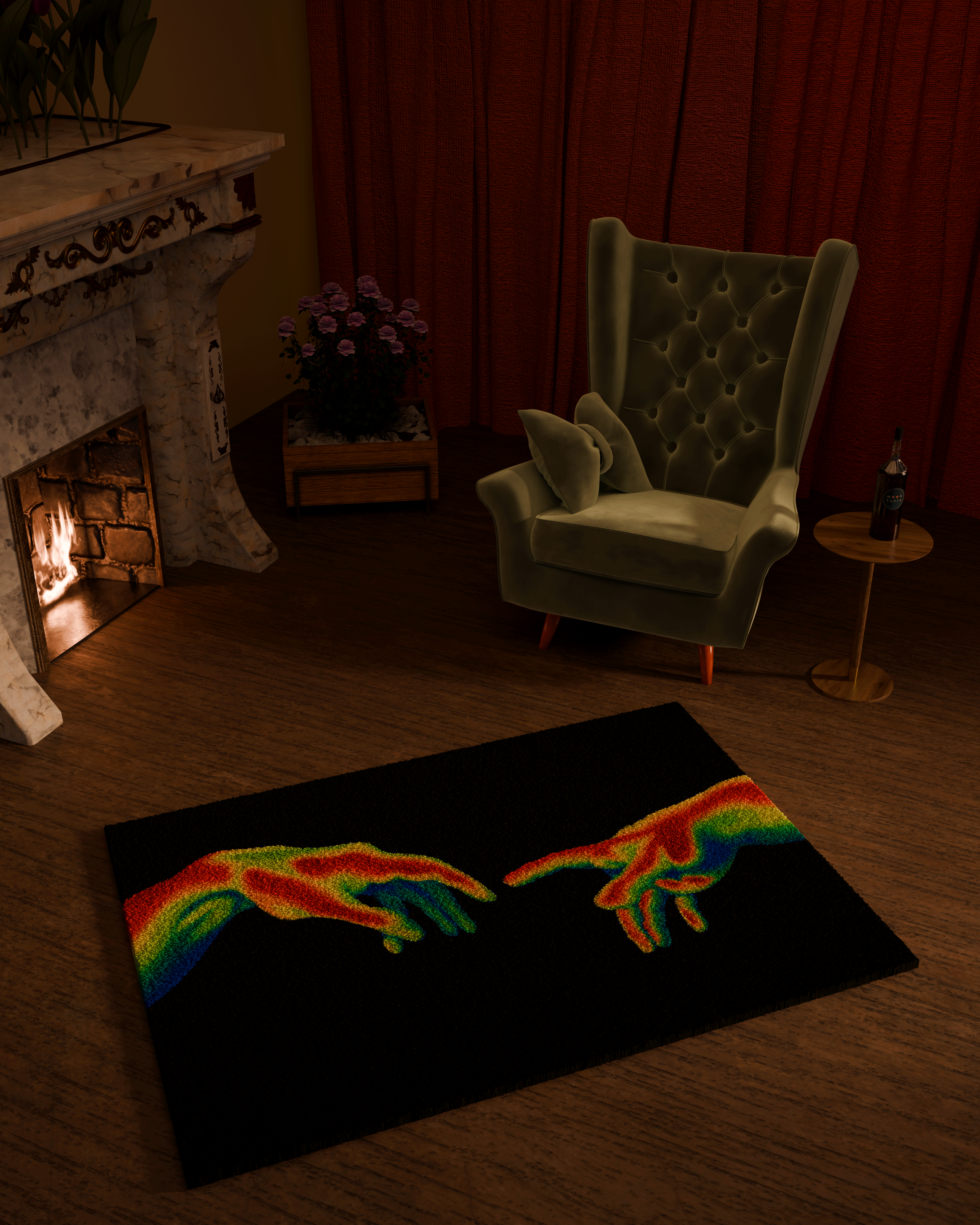 Love hands emotion Tufted Custom Rug