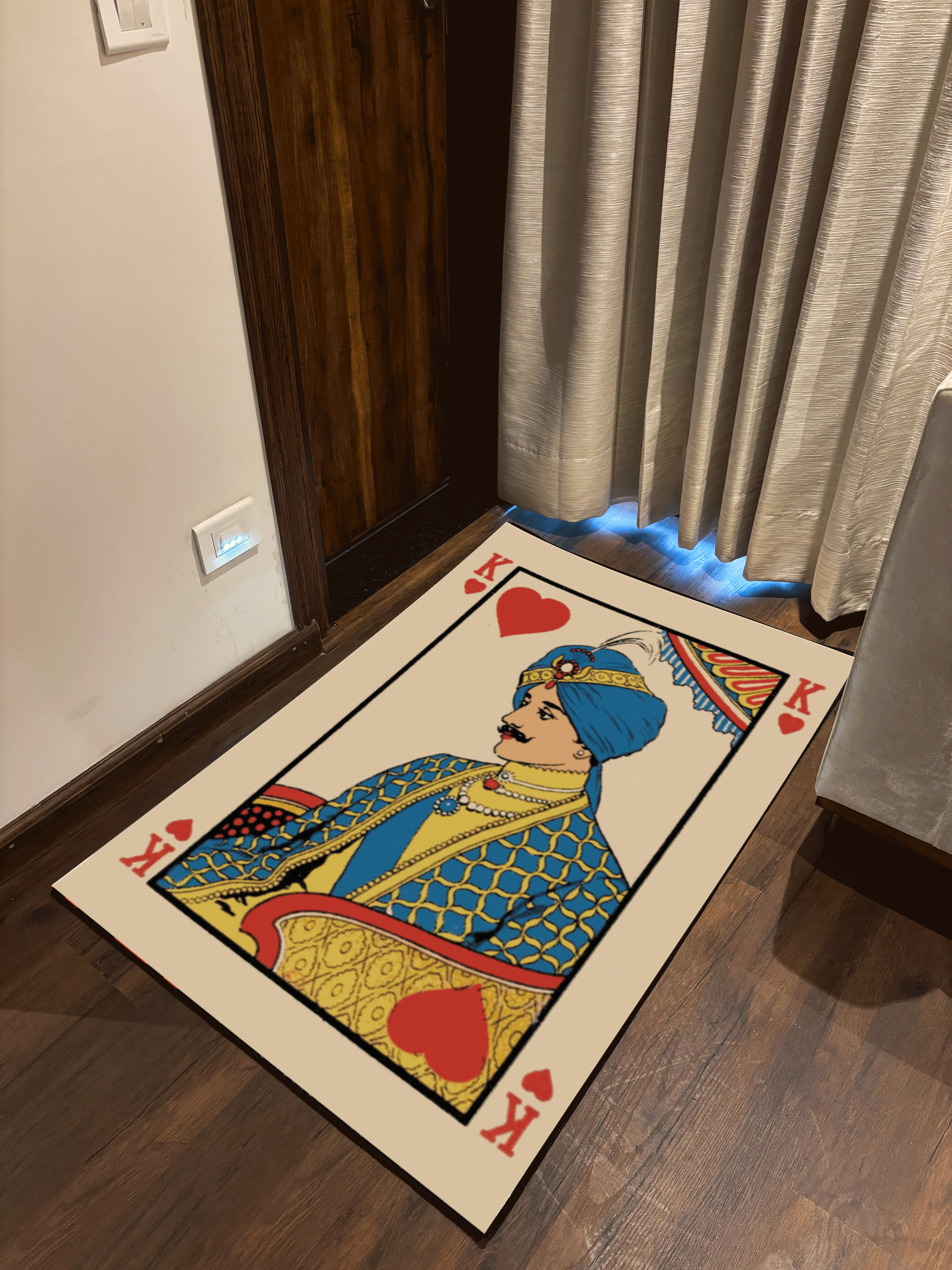 King of hearts Washable Custom Rug