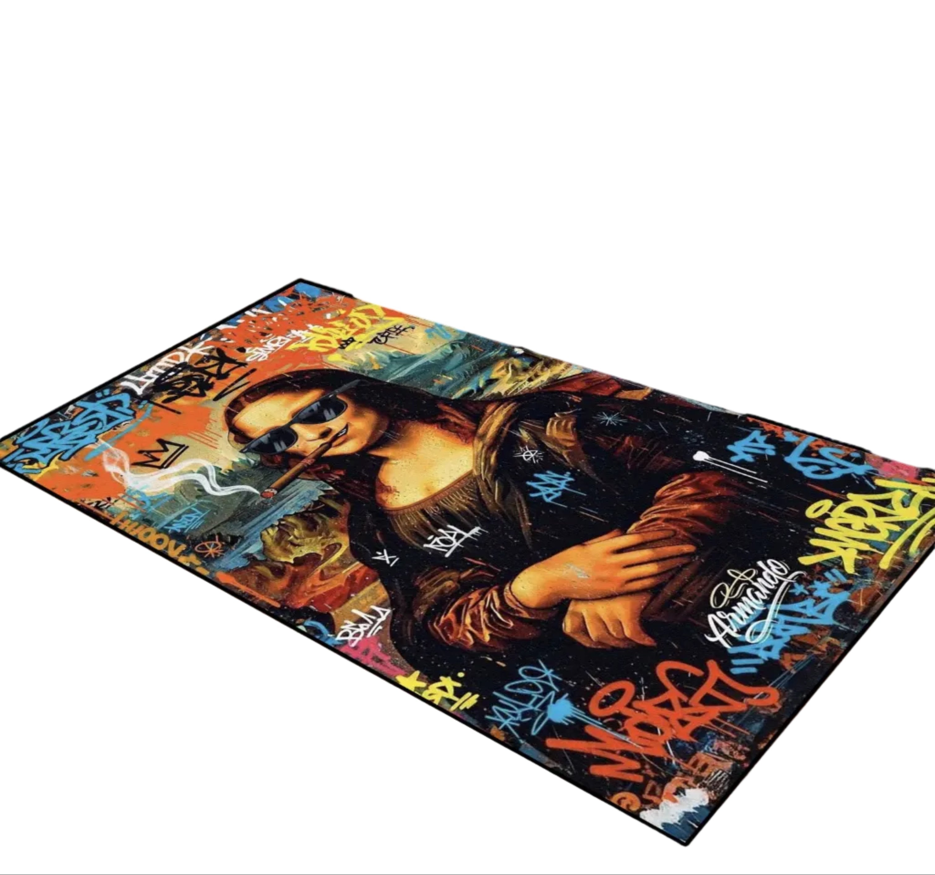Painting graffiti art Washable Custom Rug